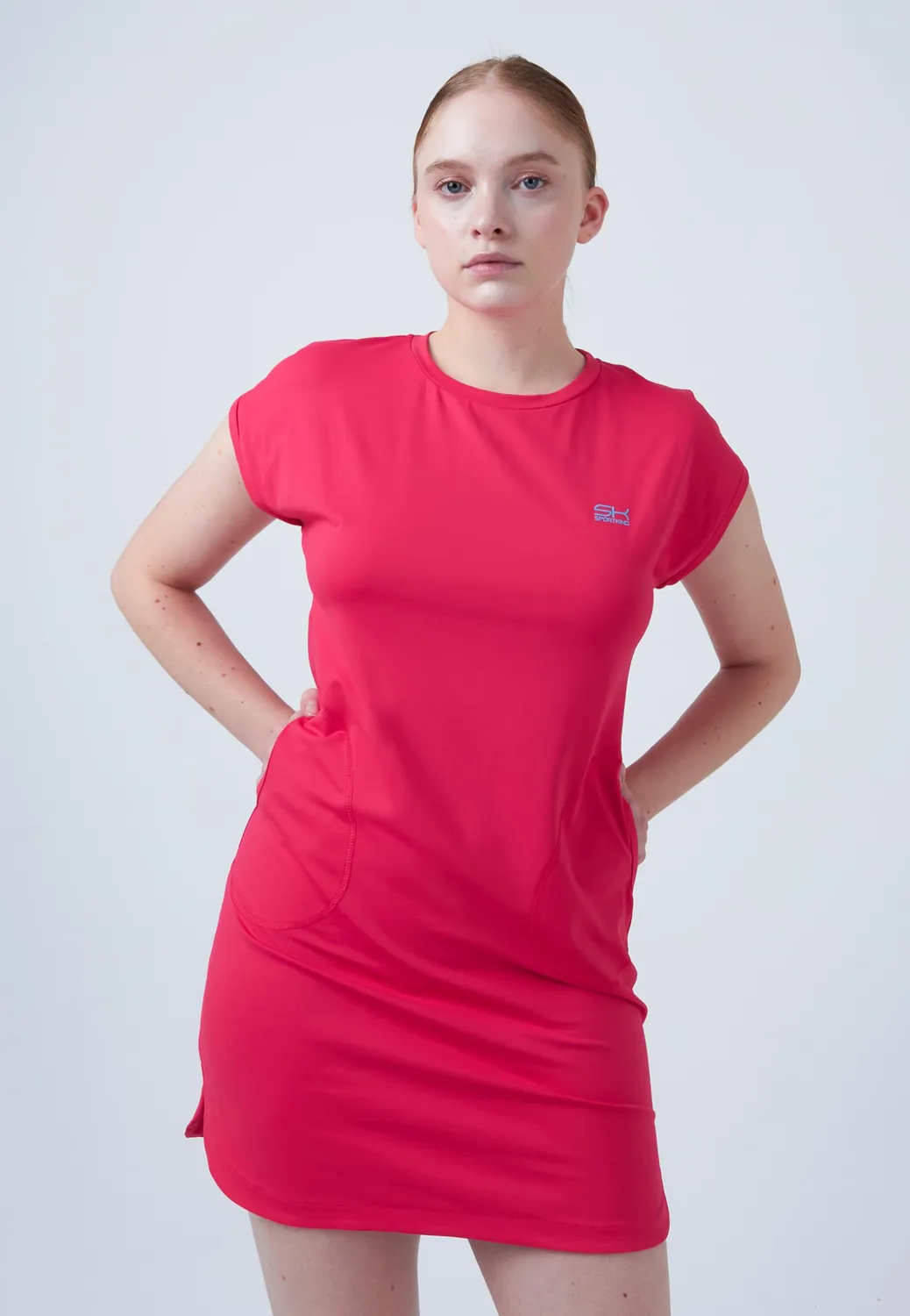 SPORTKIND Loose Fit Tenniskleid Kleid mit Taschen atmungsaktiv UV-Schutz
