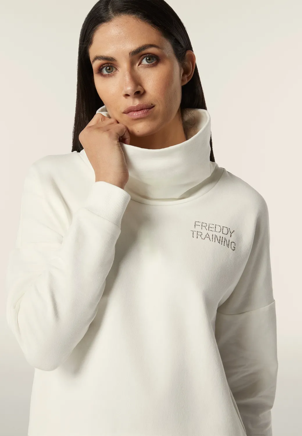 Freddy Training Comfort Fit Sweatshirt Boysenberry Nieten-Logo