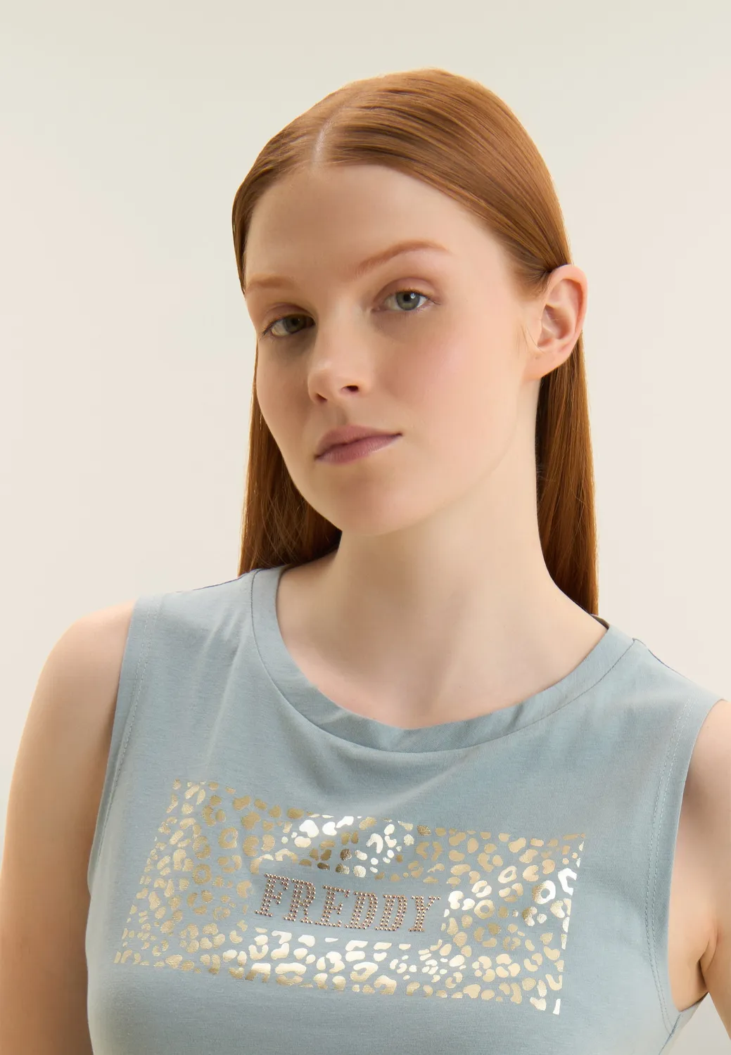 Freddy Tanktop Dark Denim Animalier Baumwolle Modal