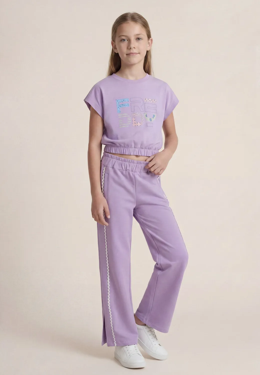 Freddy Cropped Top Mädchen ärmellos Bianco leicht