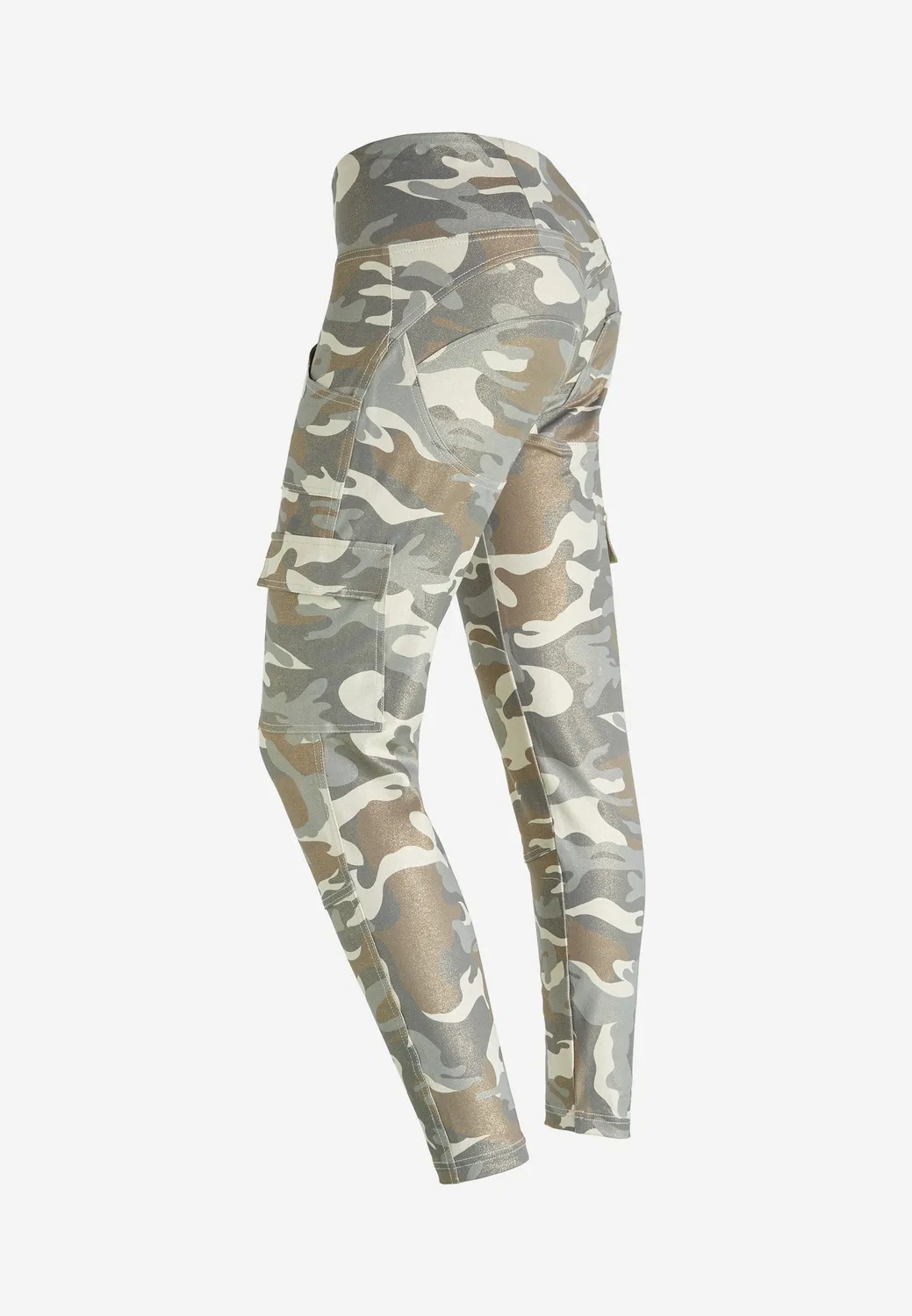 Freddy WR.UP Cargo Push-up Hose Camouflage Lurex