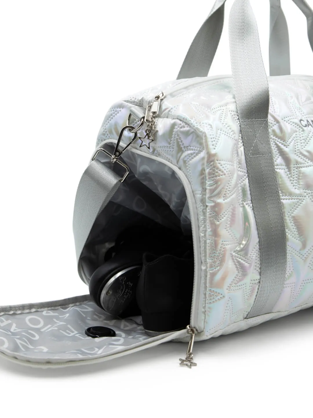 Capezio Street Style B323 Travel Duffle Metallic Silber wasserdicht