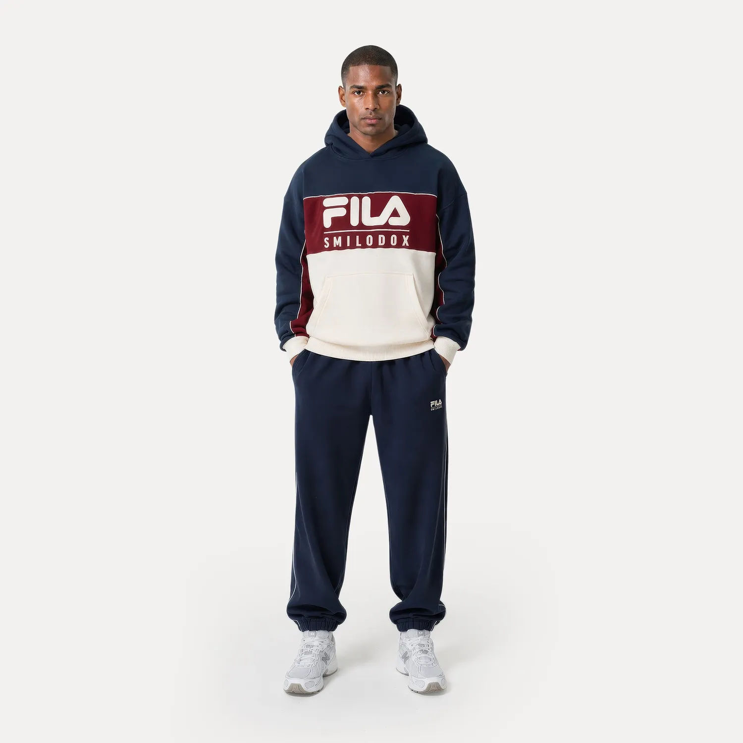 SMILODOX x FILA Tremiti Hoodie Schwarz Herren