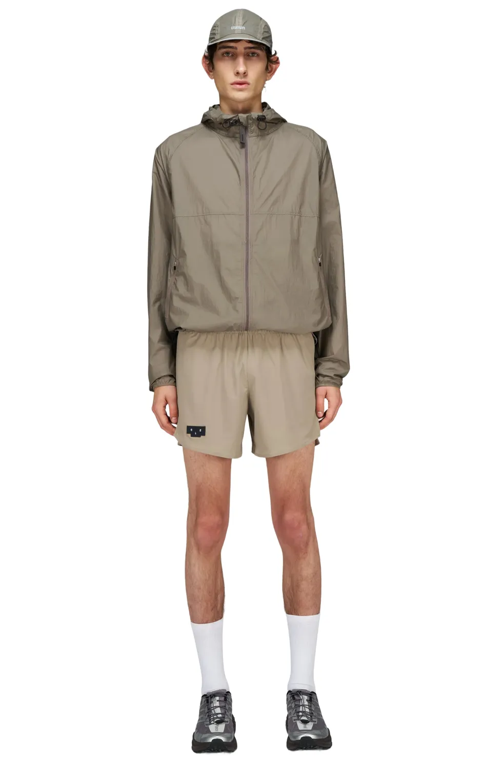 UNNA Smiles Run Laufjacke Herren Stone Grey Winddicht