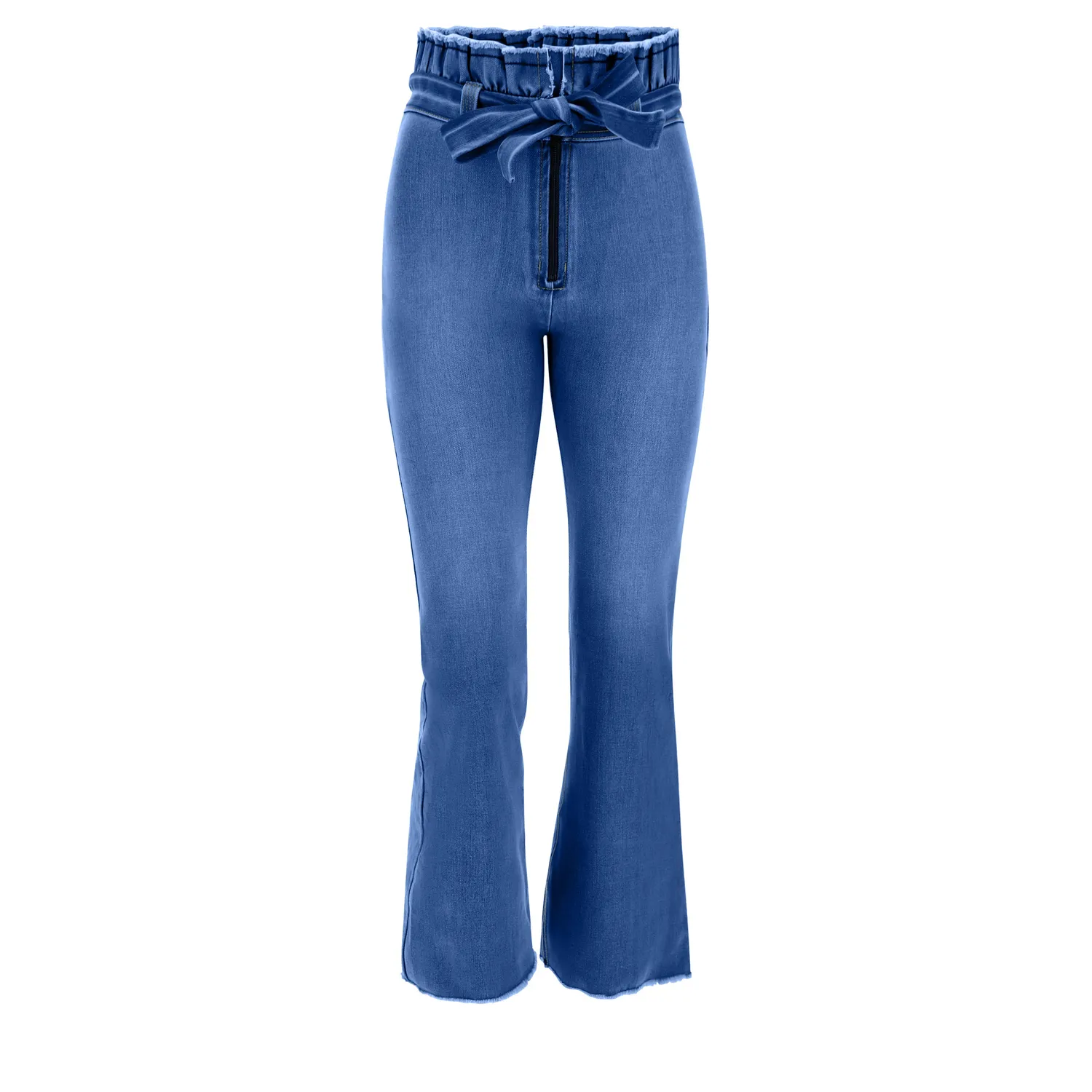 Freddy WR.UP Flare 7/8 Jeans hellblau Gürtel formend