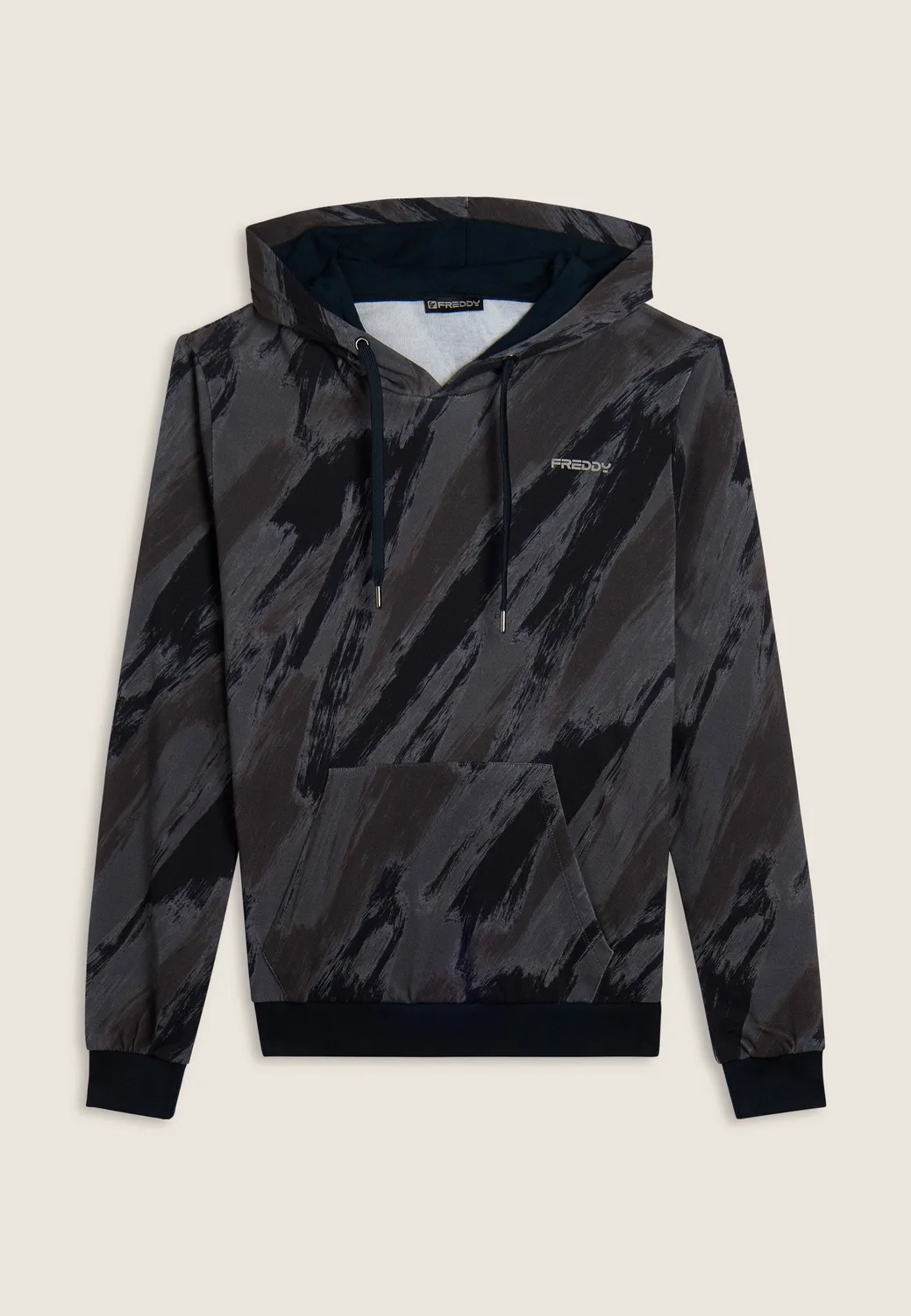 Freddy Hoodie Herren Allover Blau Kapuze Baumwolle