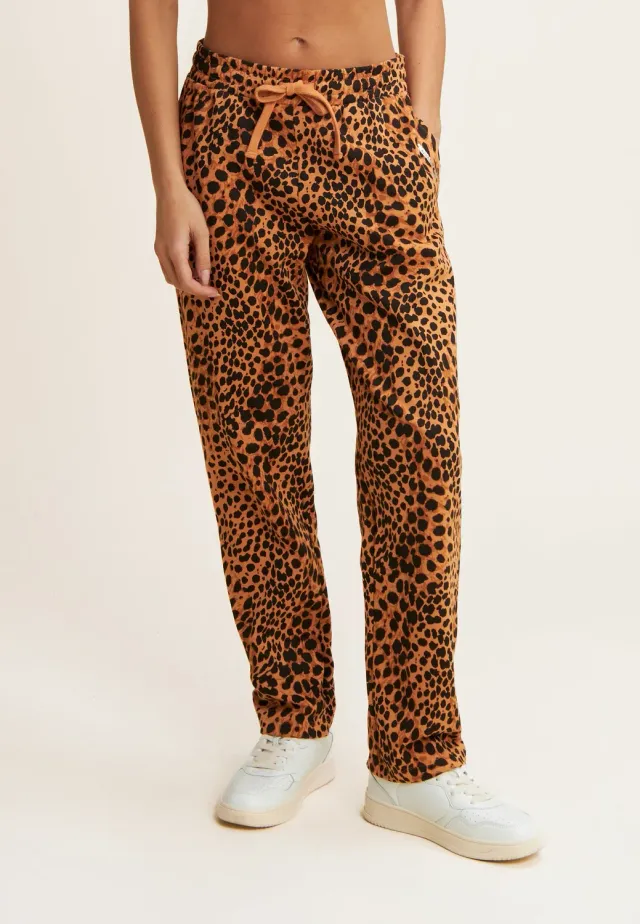 Freddy Jogger Damen Leopard Beige Regular Fit