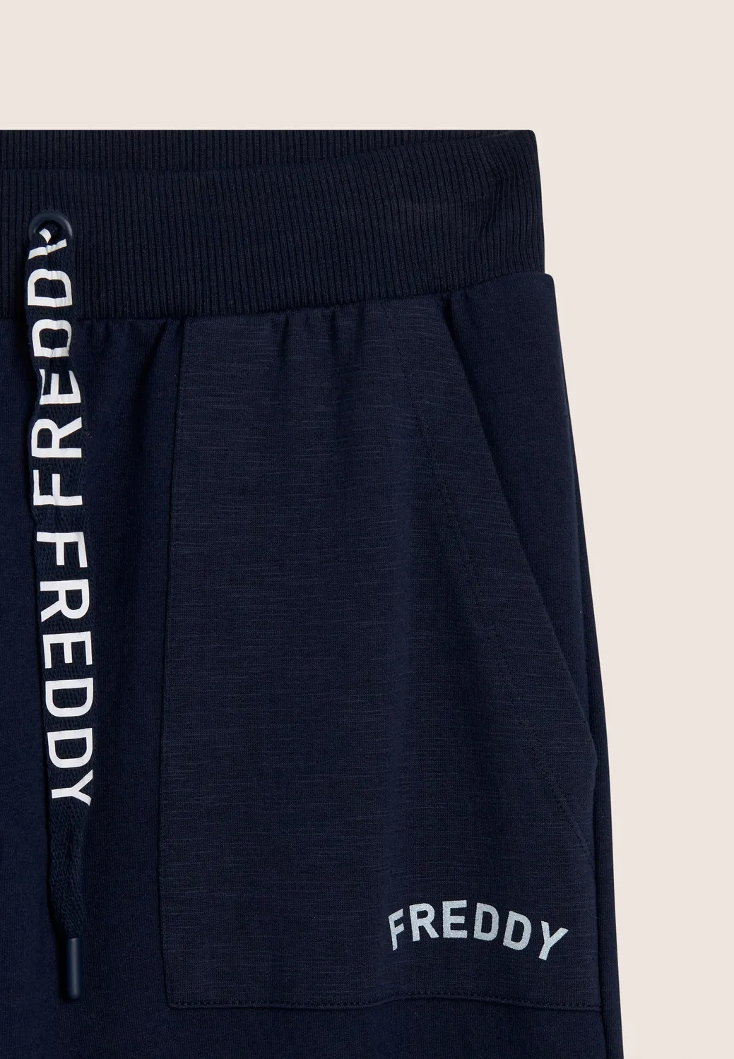 Freddy Sporthose Damen Taschen Milky Blue French Terry