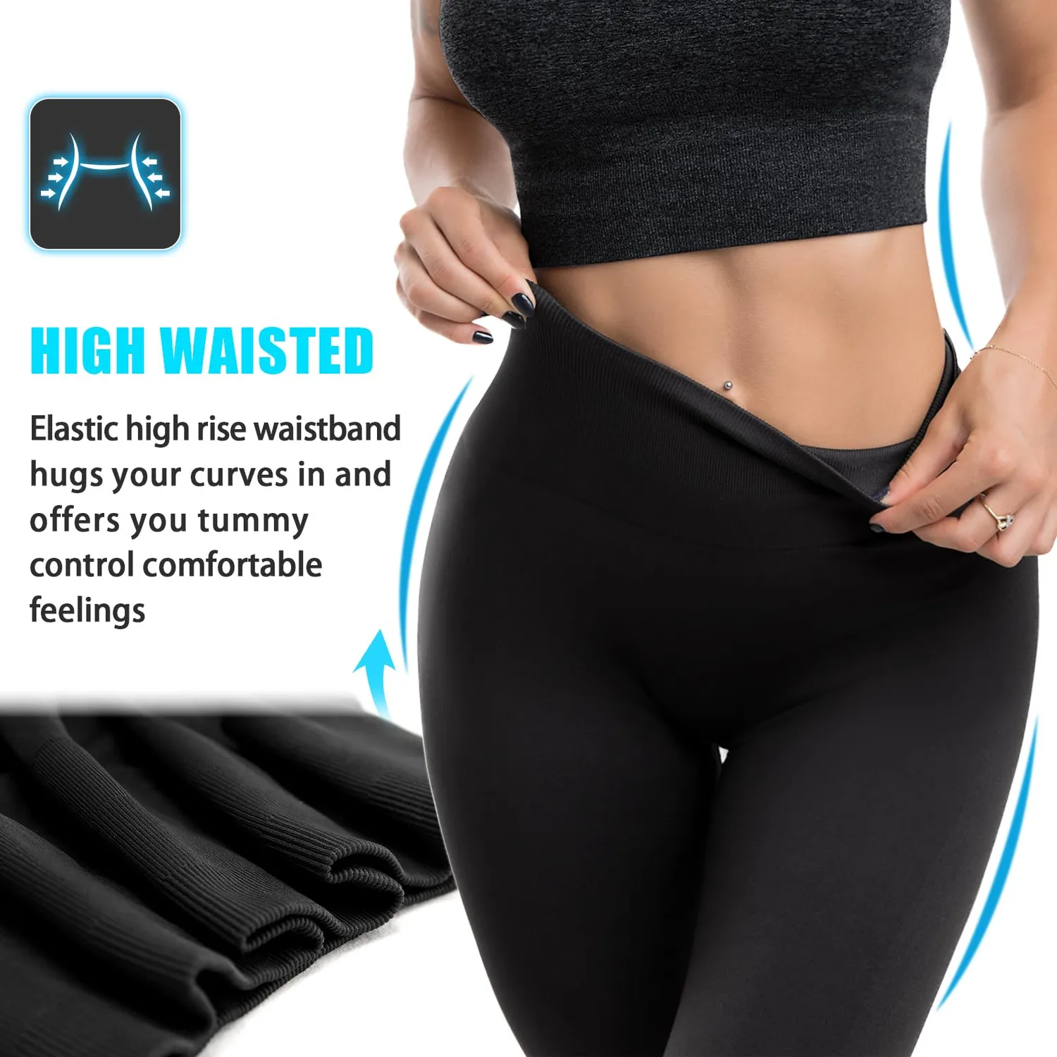 SINOPHANT Scrunch Butt Push Up Sport-Leggings Damen nahtlos