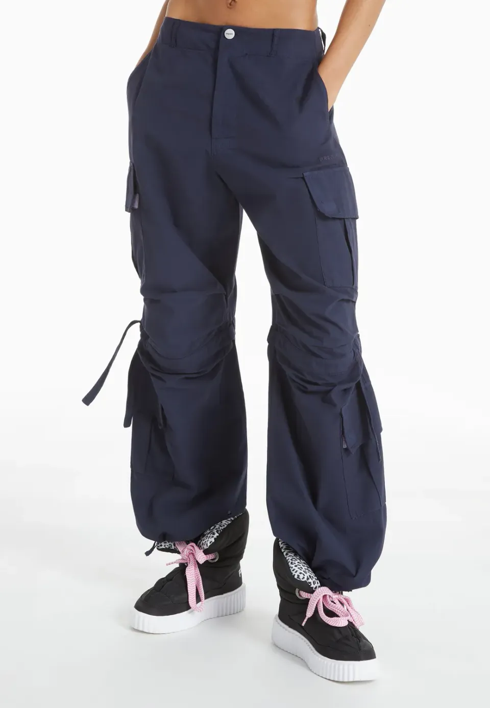 Freddy Cargo Hose Damen Schwarz Baumwolle