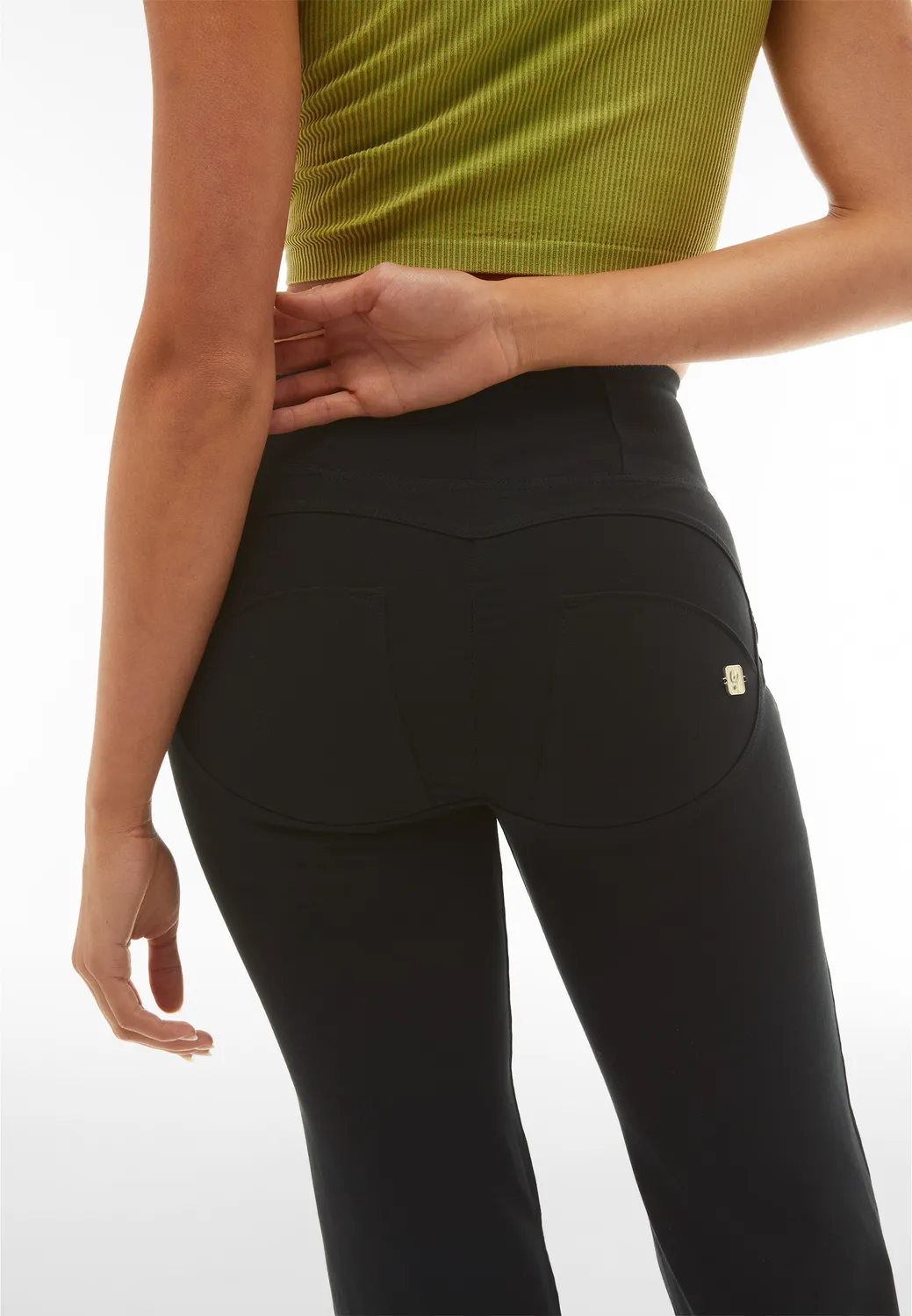 Freddy WR.UP Wide Leg Hose High Waist Oliv Bio