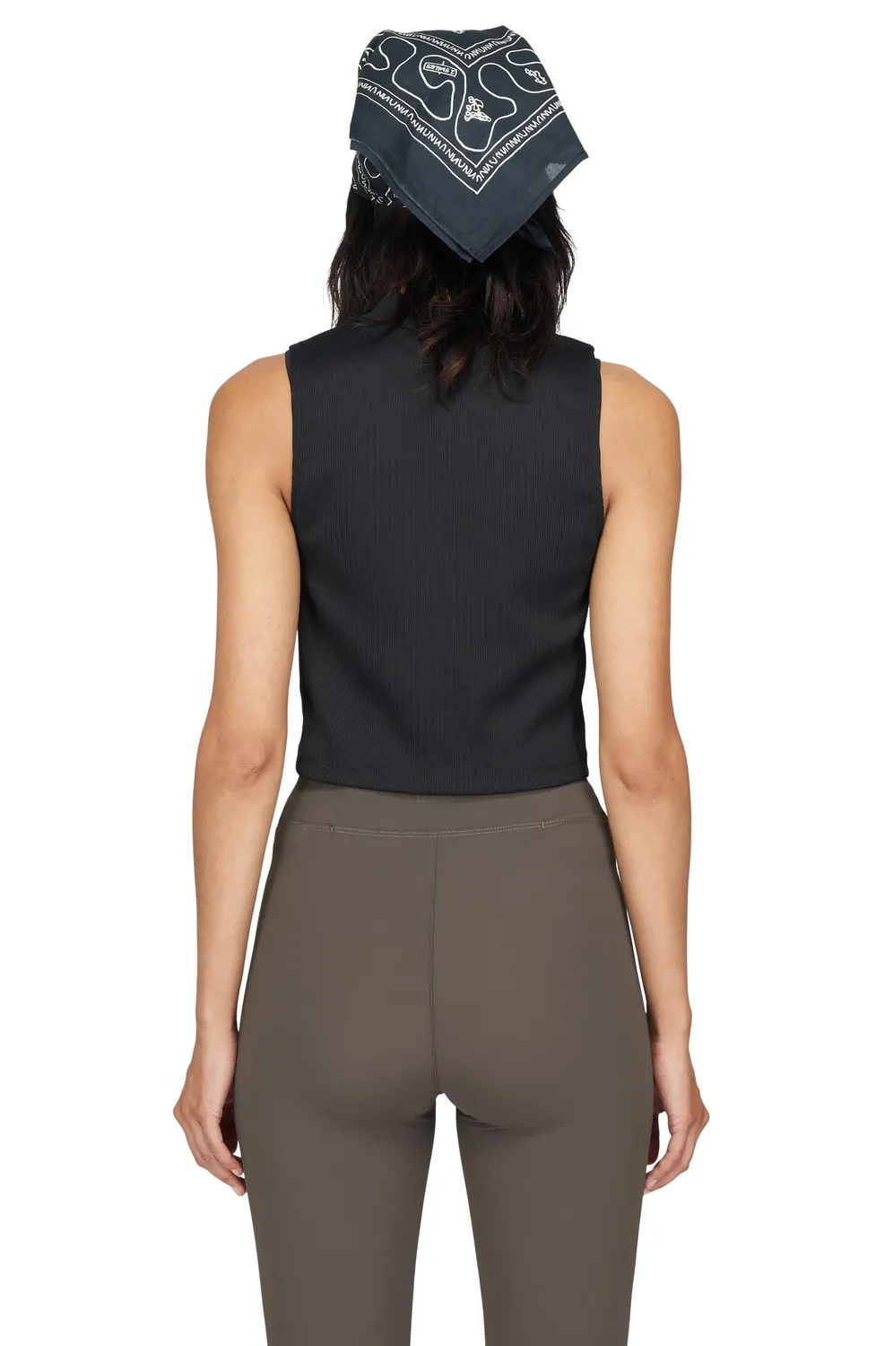 UNNA Balance Crop Top Sporttop schwarz gerippt