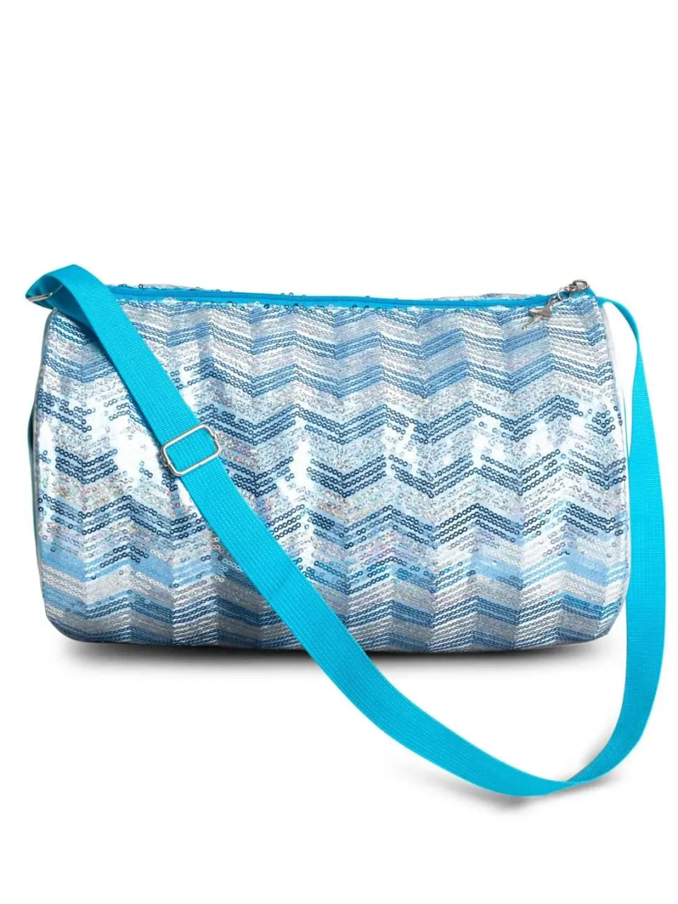 Capezio Street Style Chevron B283 Tasche Hellblau Pailletten