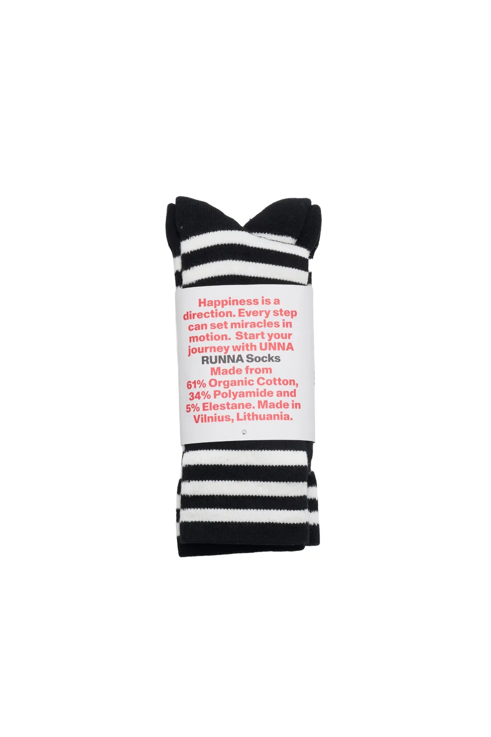 UNNA RUNNA Socks 2-pack Laufsocken Schwarz-Weiß Bio