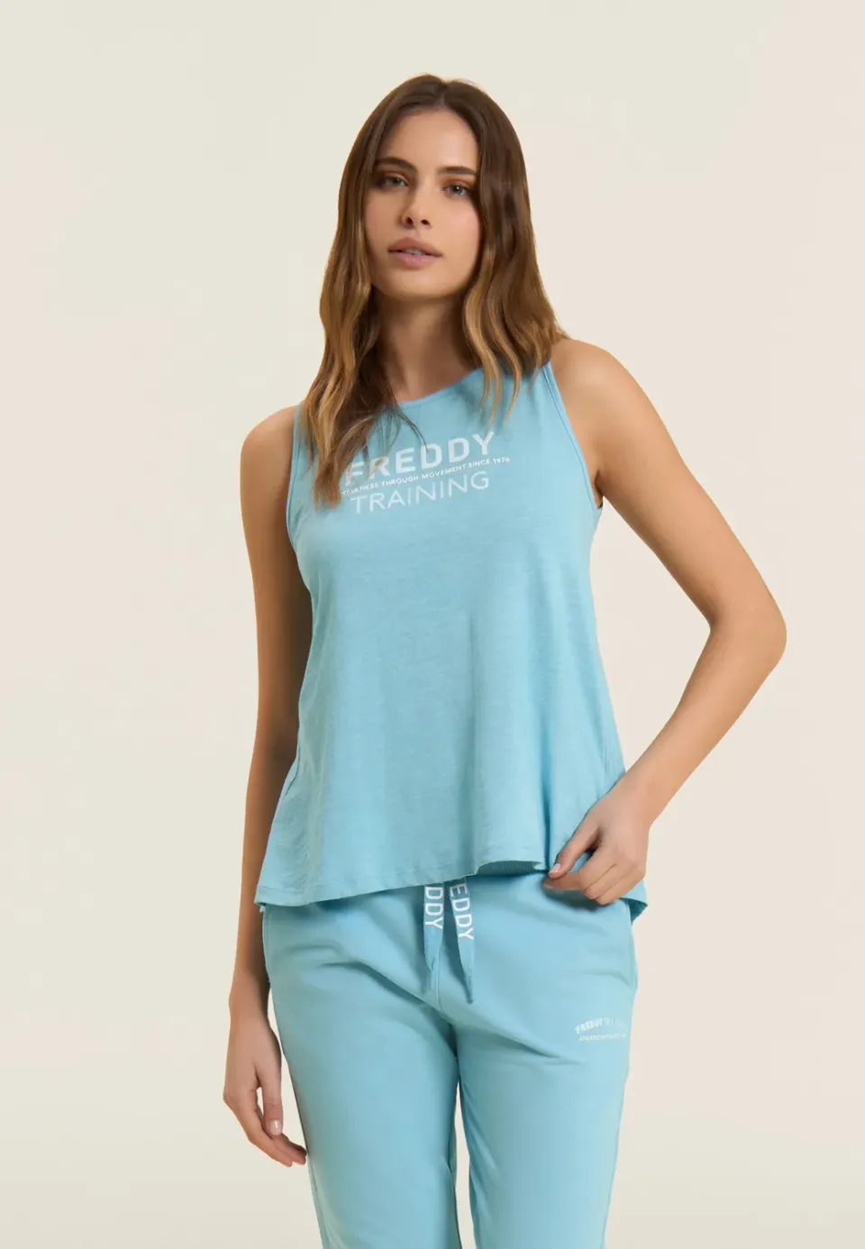 Freddy Training Tanktop Damen Flammgarn Glitzer