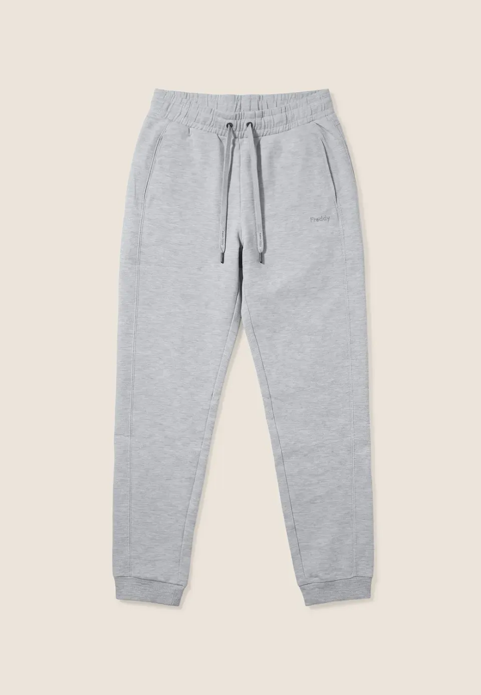 Freddy Jogger Mélange Damen Jogginghose Grau Baumwolle