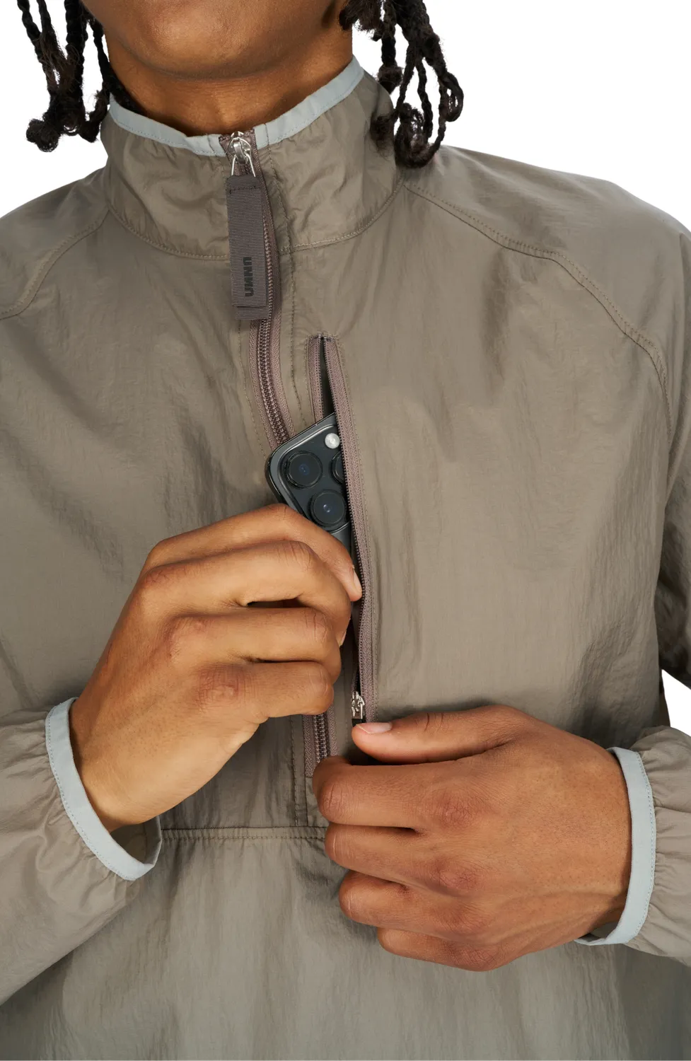 UNNA Smiles Windstopper Laufanorak Stone Grey winddicht