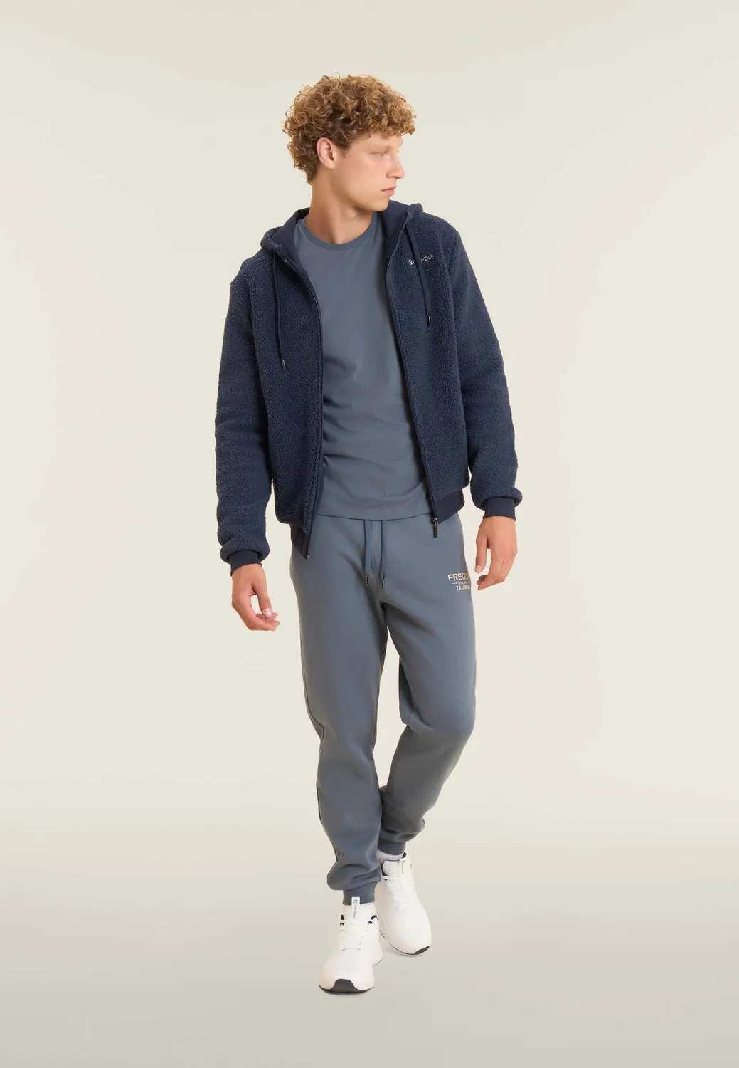 Freddy Sherpa Fleece Hoodie Herren Schwarz mit Kapuze