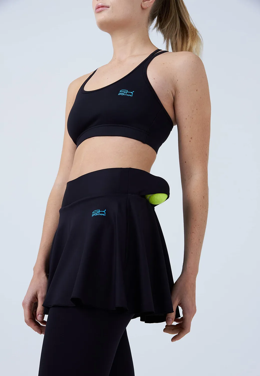 SPORTKIND Advantage Tennisrock lange Leggings warm