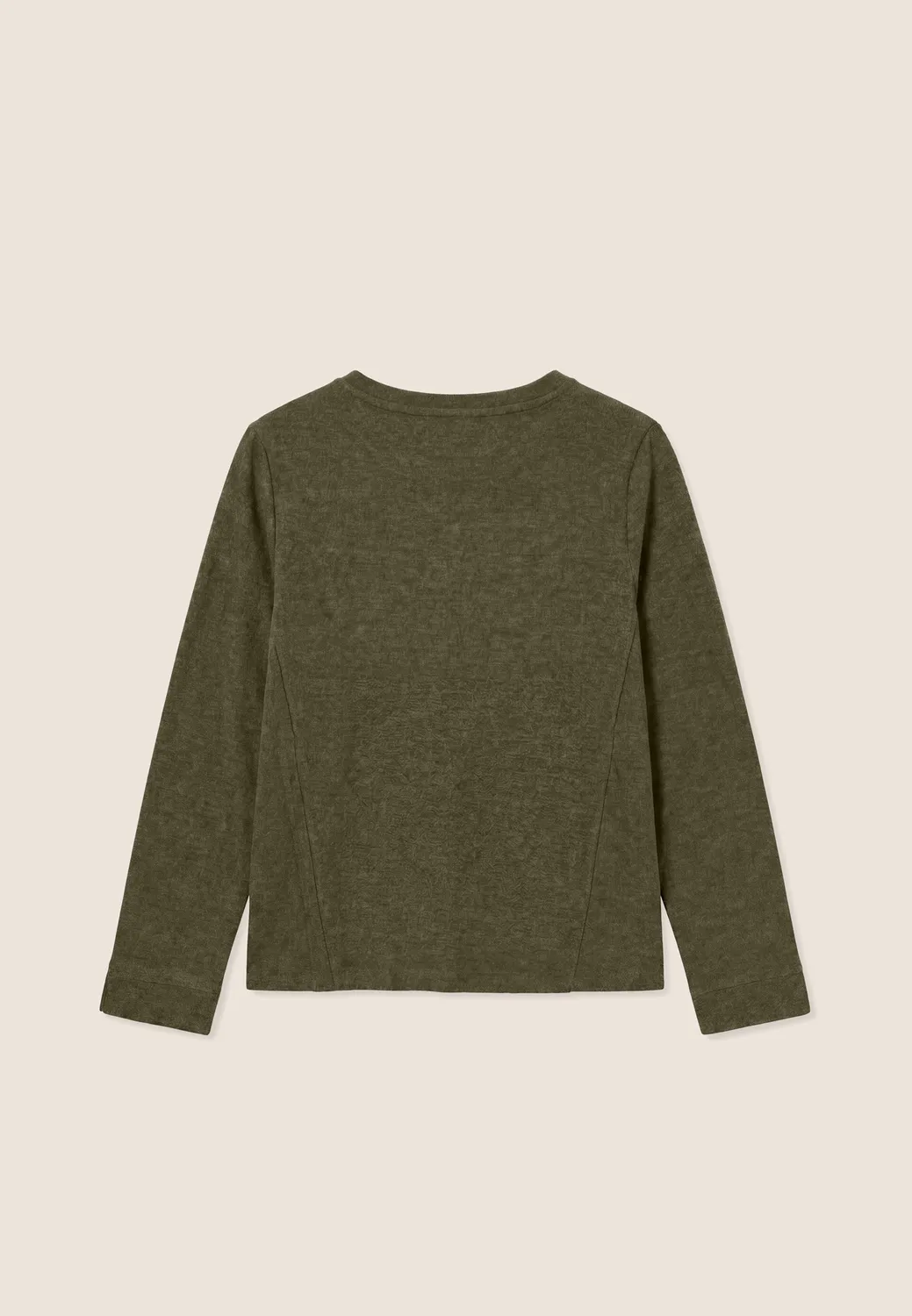 Freddy Rundhals Sweatshirt Tricot-Effekt Burro Brown Melange M