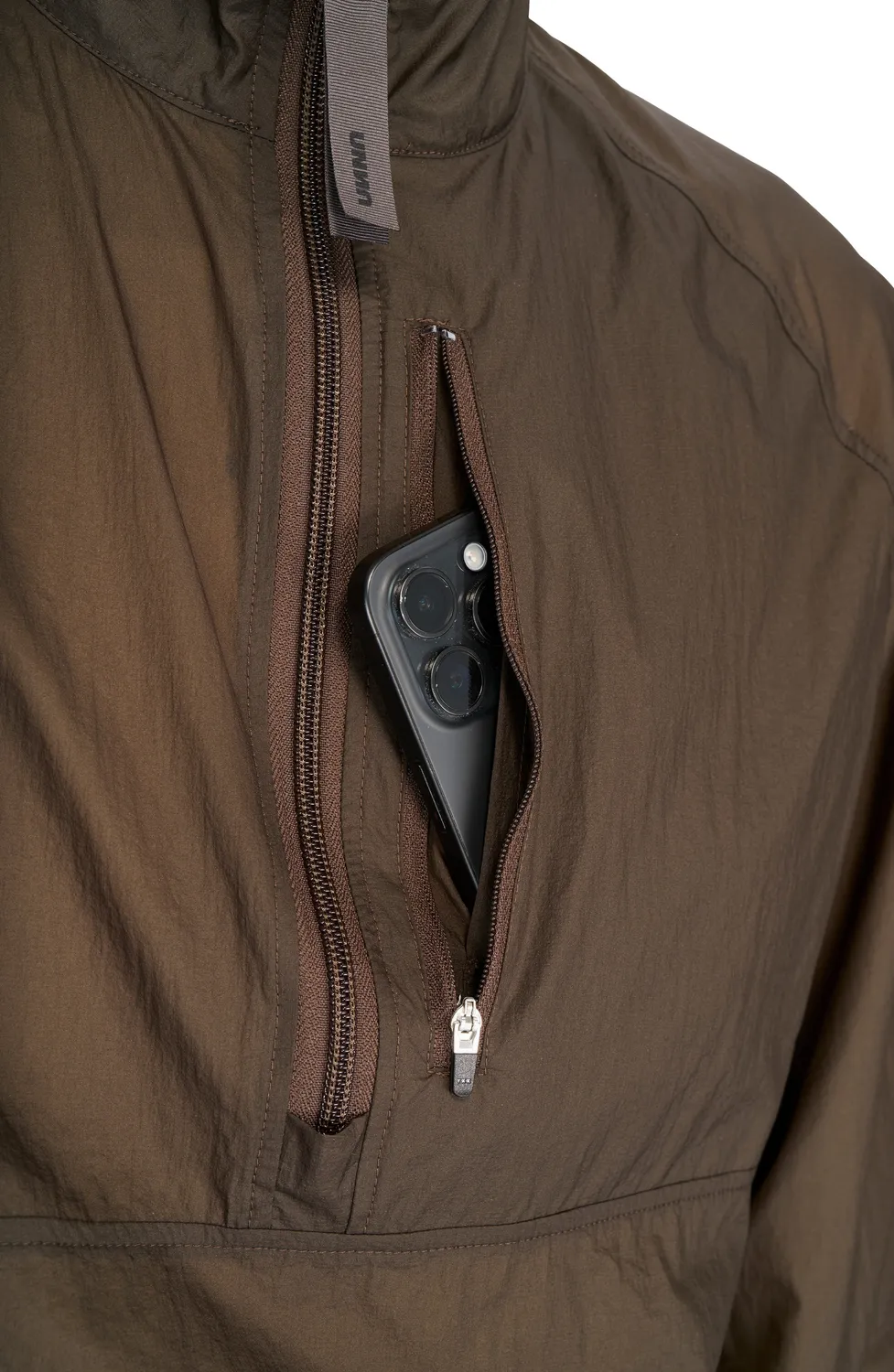 UNNA Smiles Windstopper Laufjacke Herren Braun winddicht
