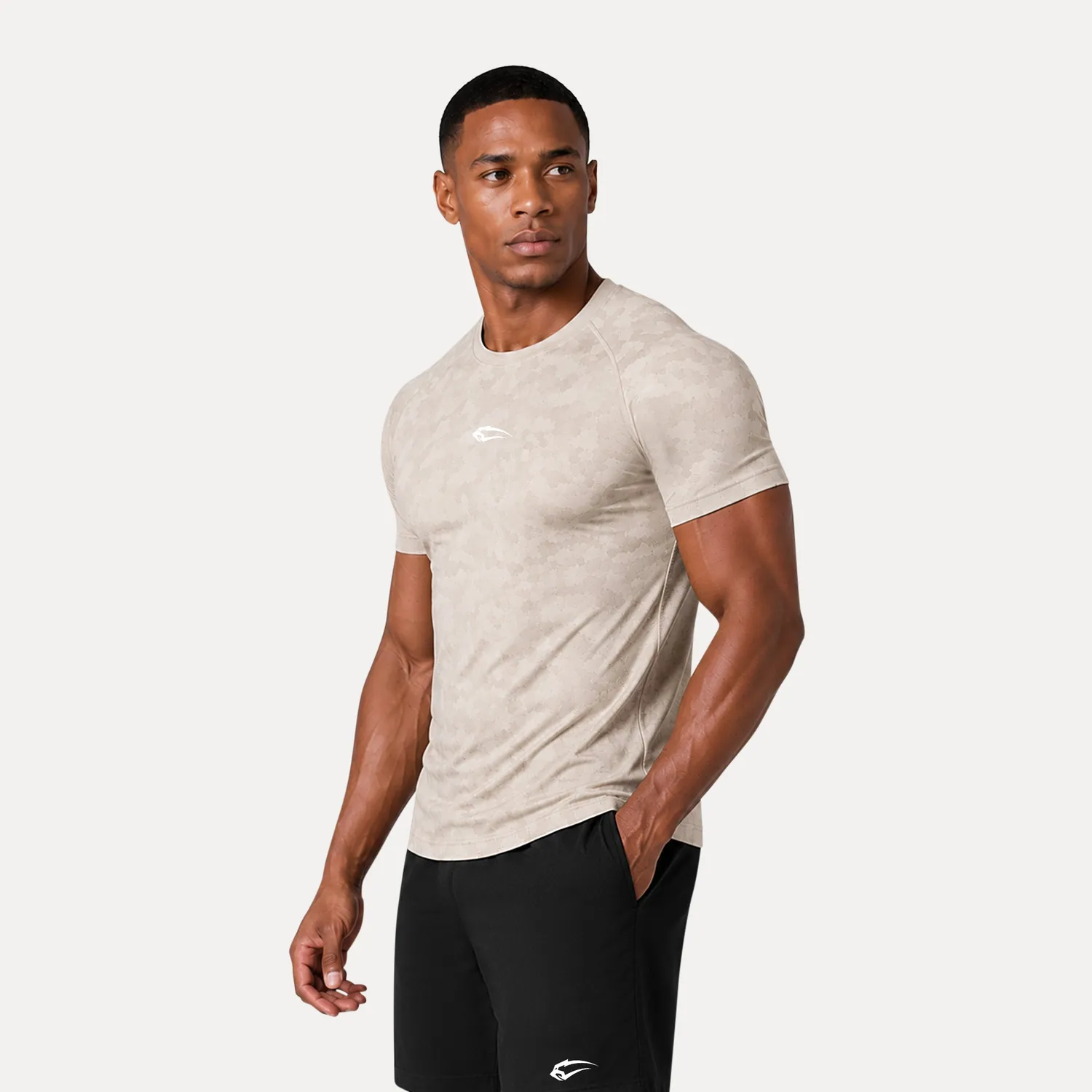 Smilodox Varek T-Shirt Herren Camo Shaped Fit