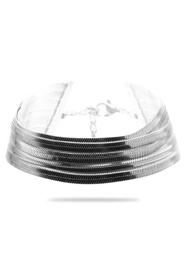 Freddy Multi-Armband Silber Schlangenkette