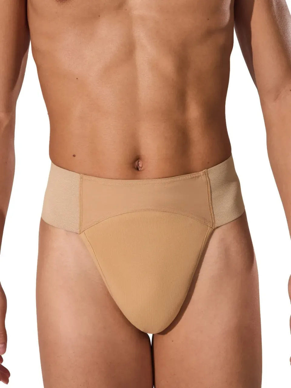Capezio Quilted Cotton Panel Dance Belt Schwarz Baumwolle
