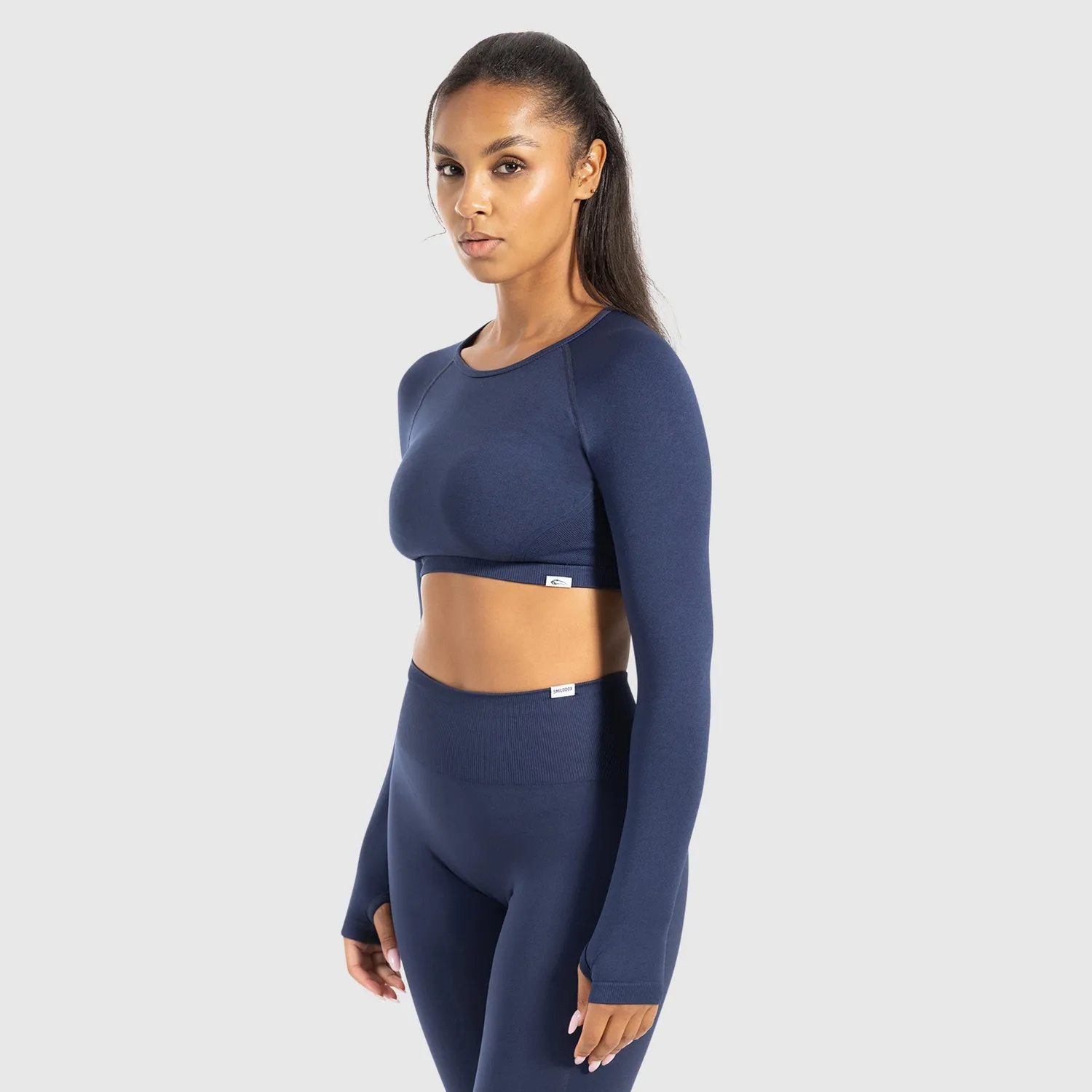 Smilodox Lunara Linnea Longsleeve Schwarz Shaped Fit