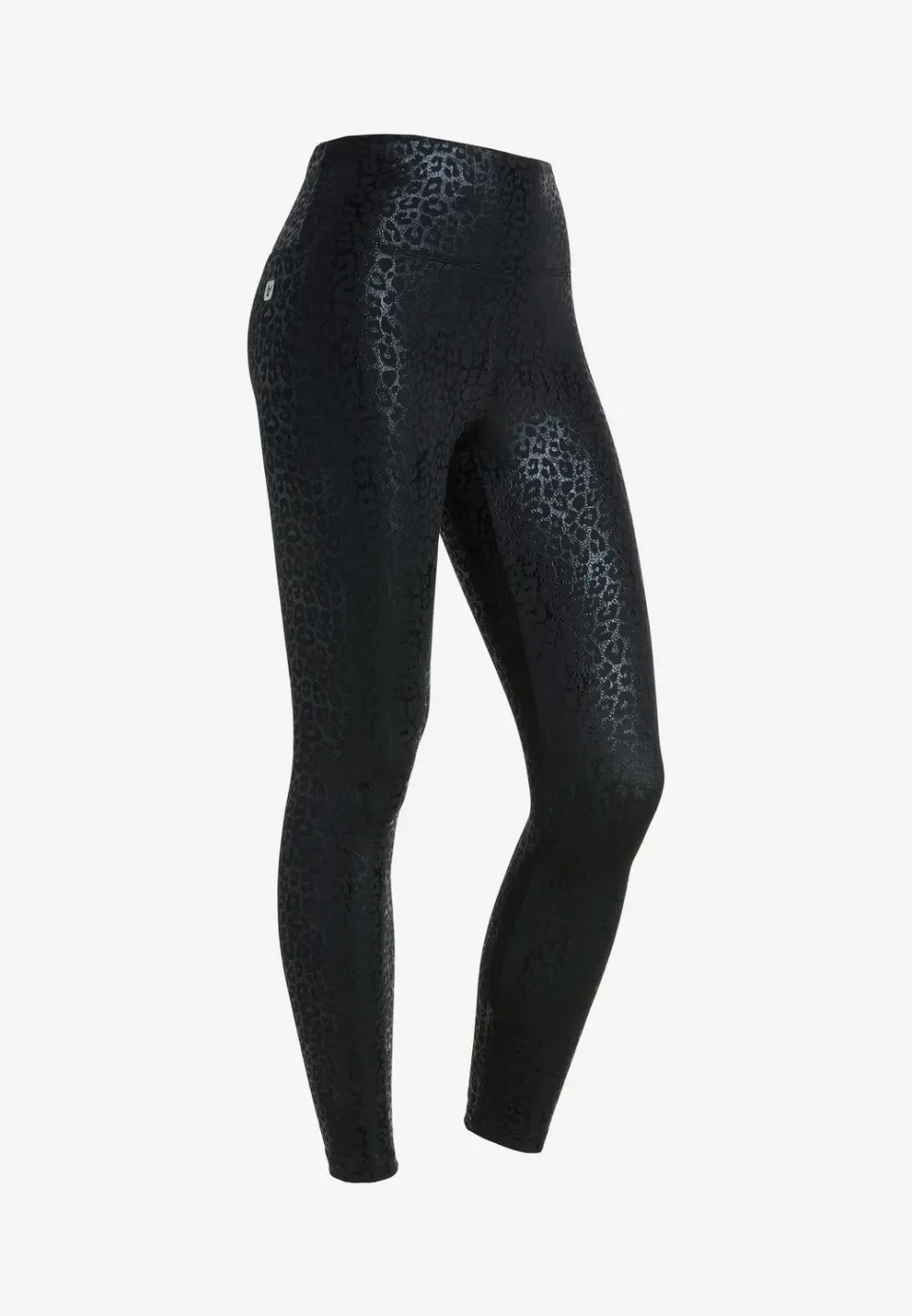 Freddy Baumwoll-Leggings 7/8 High-Waist Herz-Naht schwarz