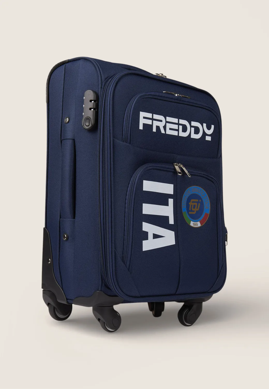 Freddy FGI Trolley Hartschale Dunkelblau TSA 4 Rollen