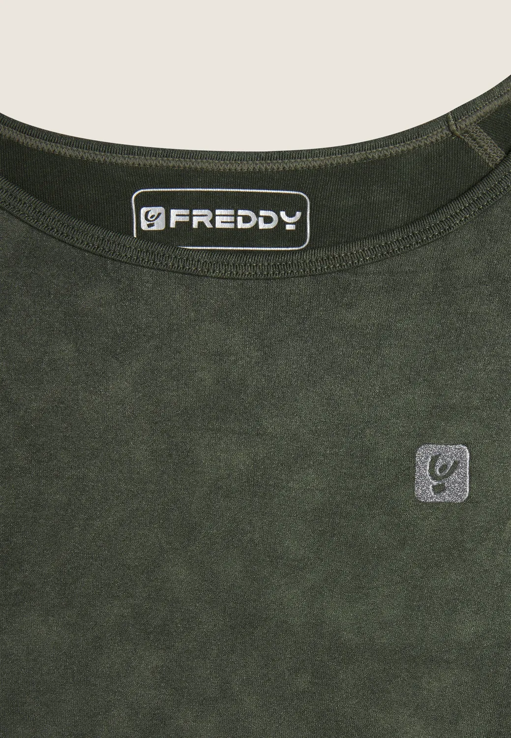 Freddy Seamless Langarmshirt Cropped Schwarz Used