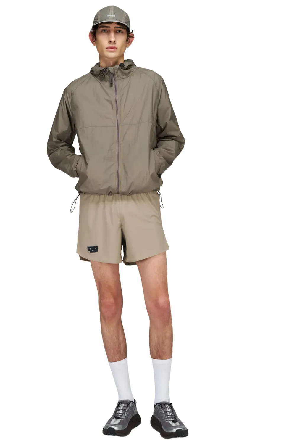UNNA Smiles Run Laufjacke Herren Stone Grey Winddicht