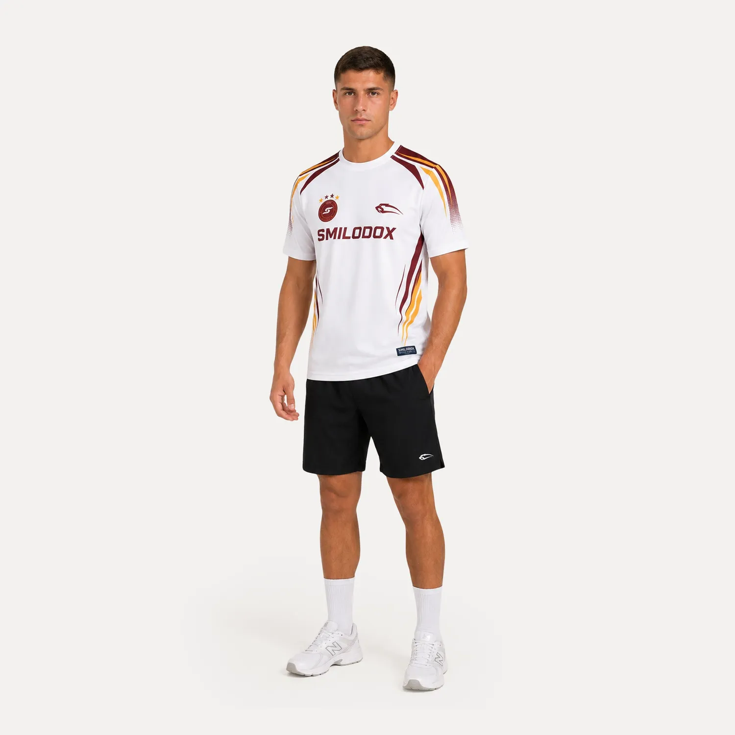 Smilodox Spanien Fußball Trikot Weiß Regular Fit