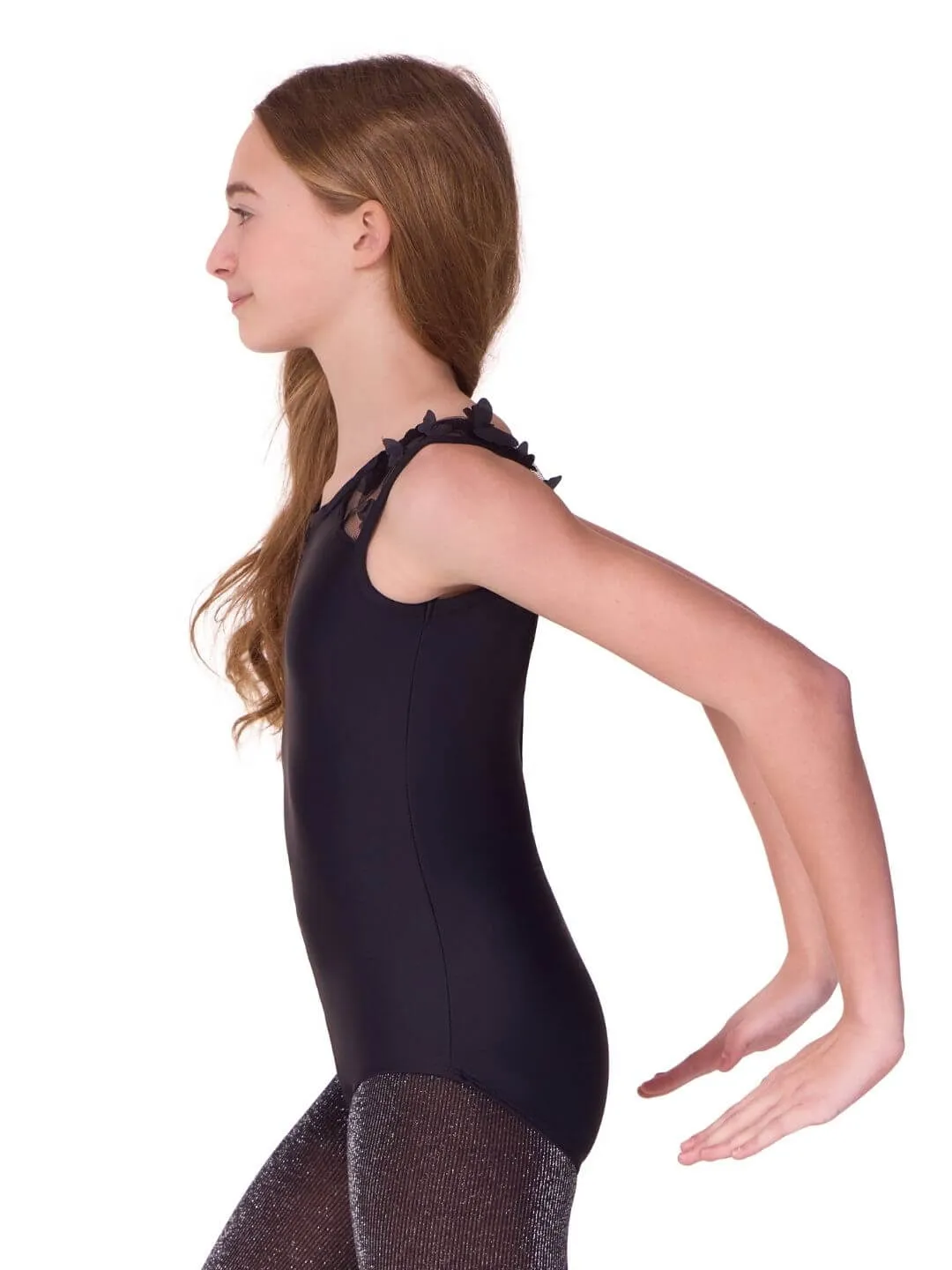 Capezio F12572C Balletttrikot Schwarz Schmetterling