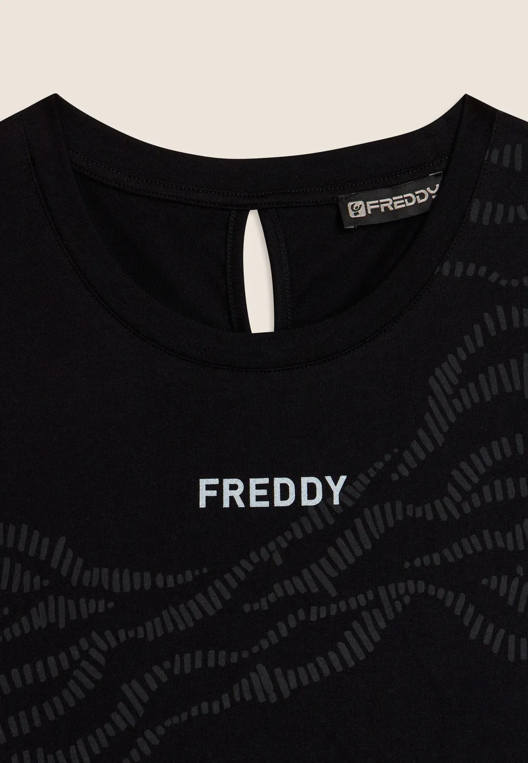 Freddy Grafik Cut-Out Kleid Schwarz Baumwolle