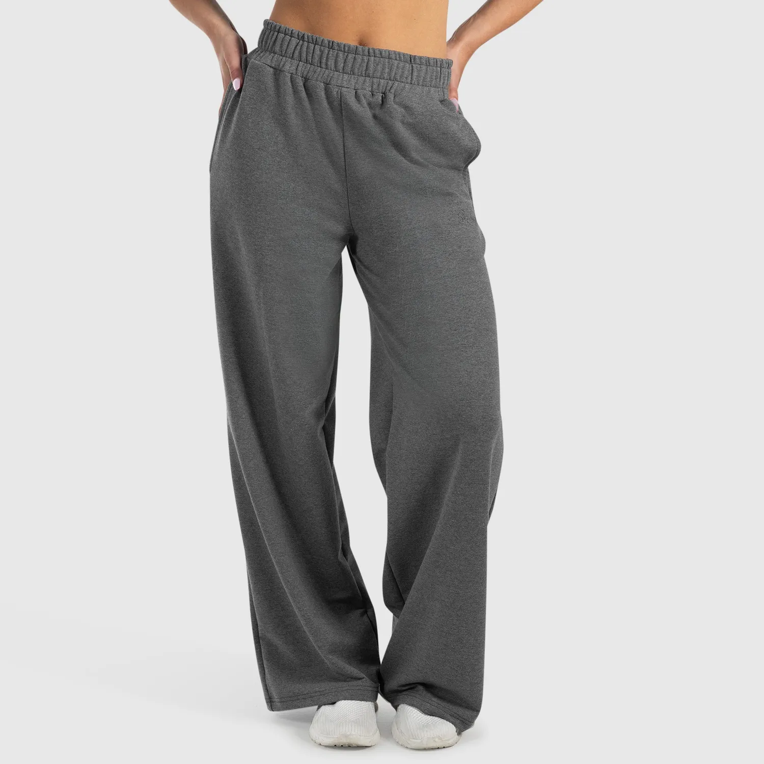 Smilodox Kanya Jogginghose Beige S weites Bein