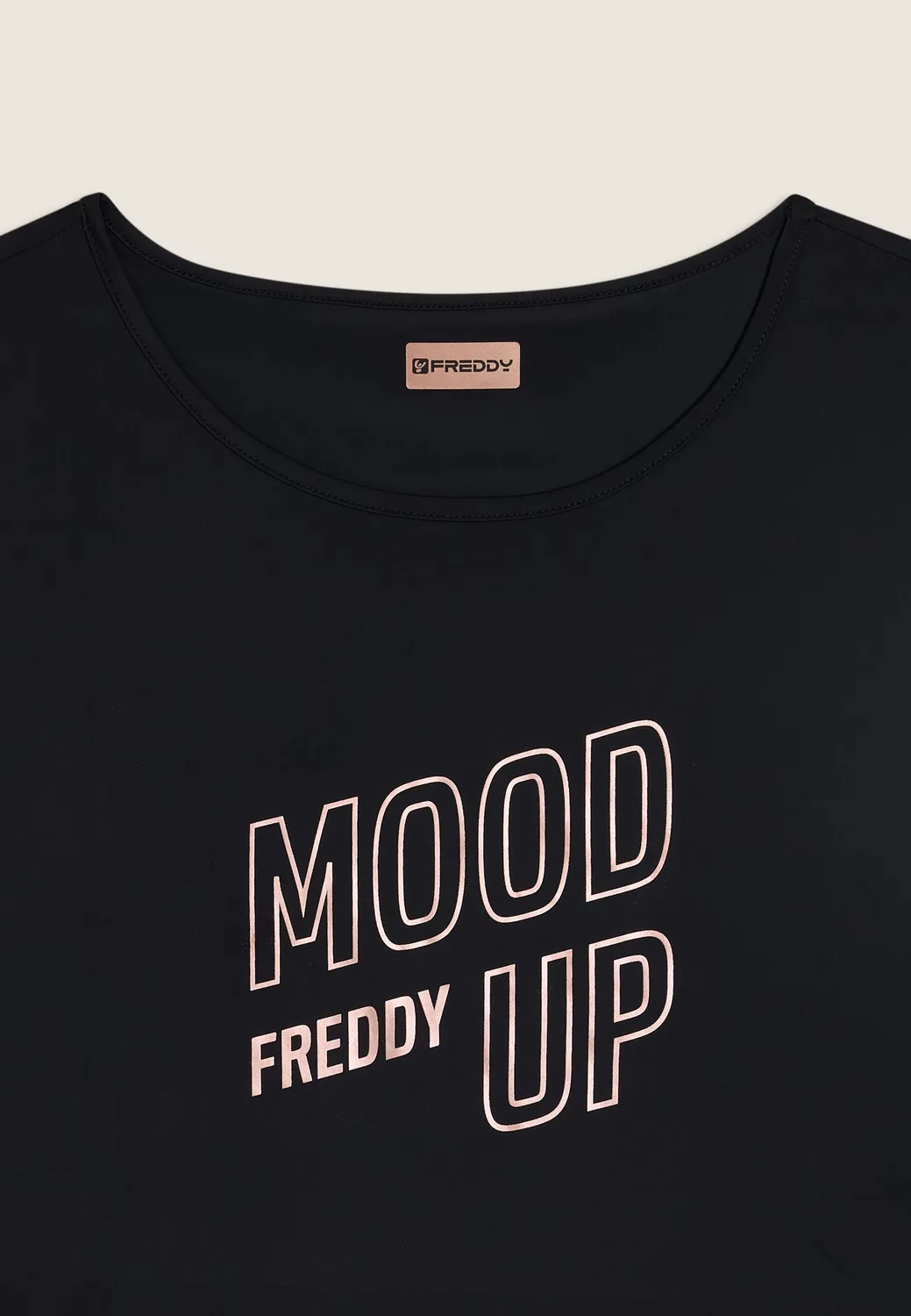 Freddy T-Shirt Cropped Mood Up Damen Schwarz Funktion