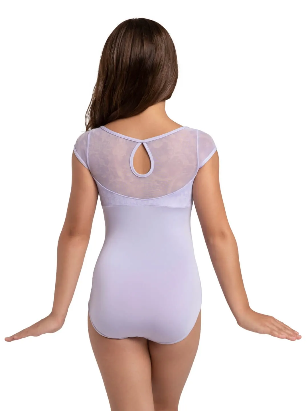 Capezio Jewel Garden Pearl Ballettanzug Pink Bedruckt Kap-Ärmel