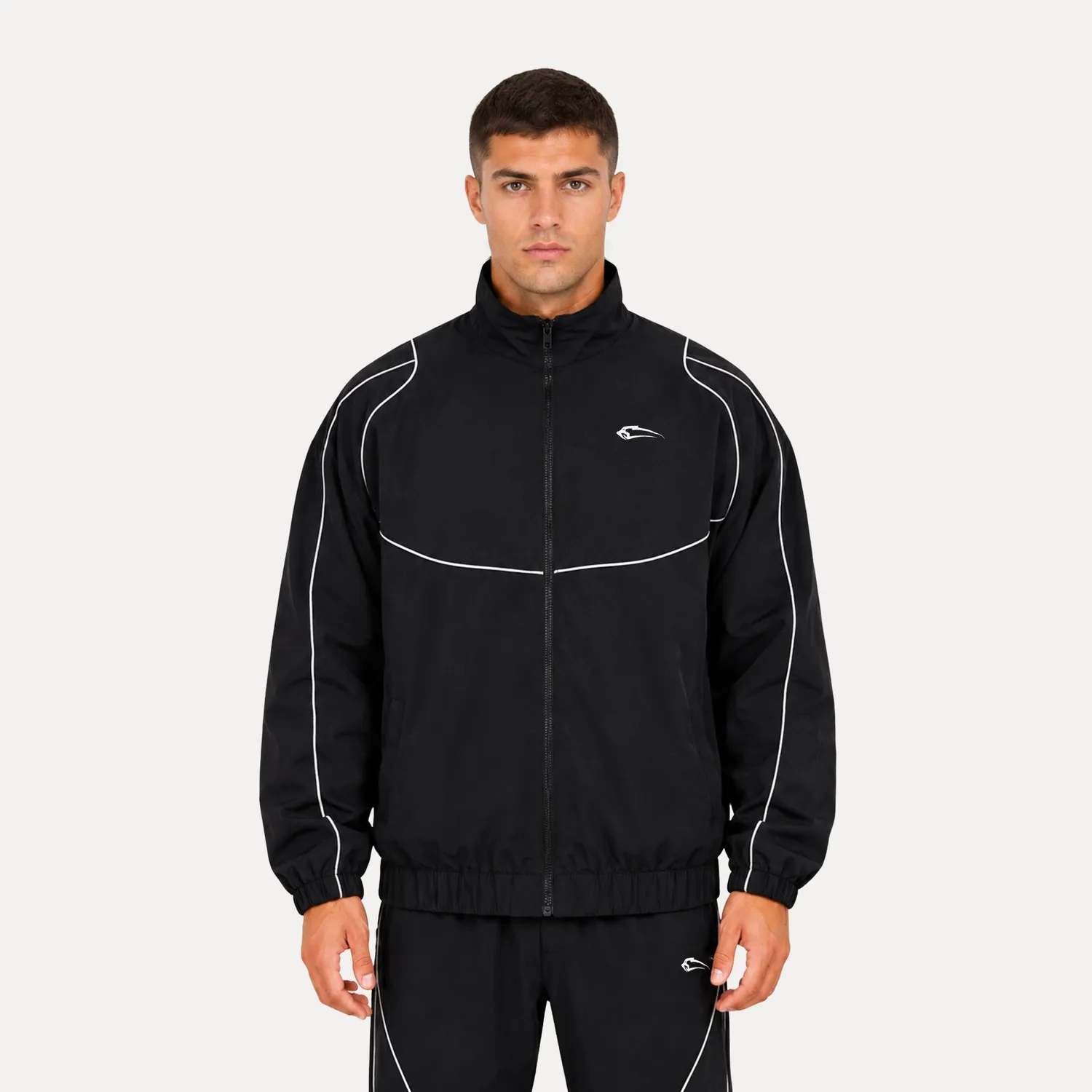 Smilodox Sorea Kyson Trainingsjacke Schwarz Oversize
