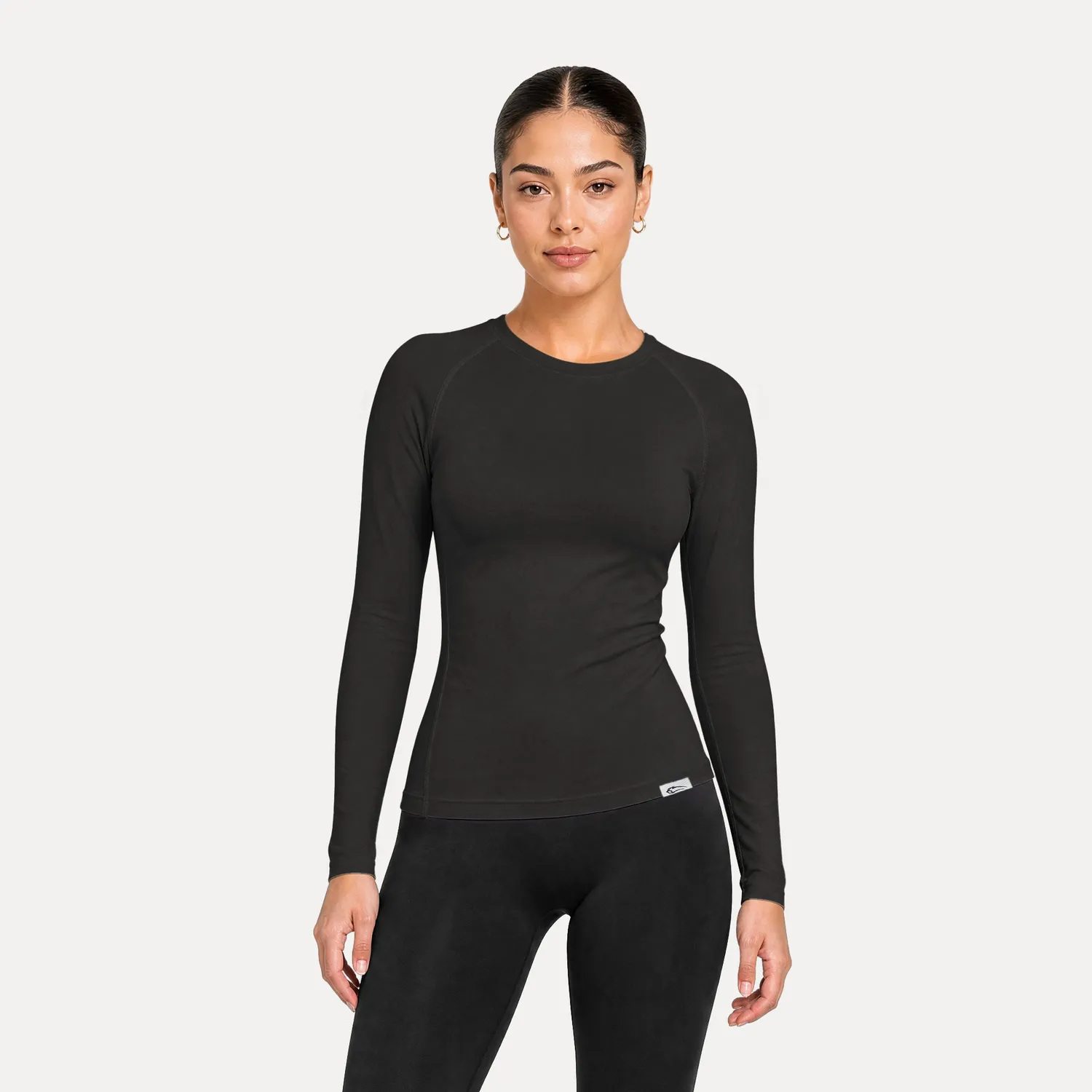 Smilodox Lyana Longsleeve Schwarz Shaped Fit