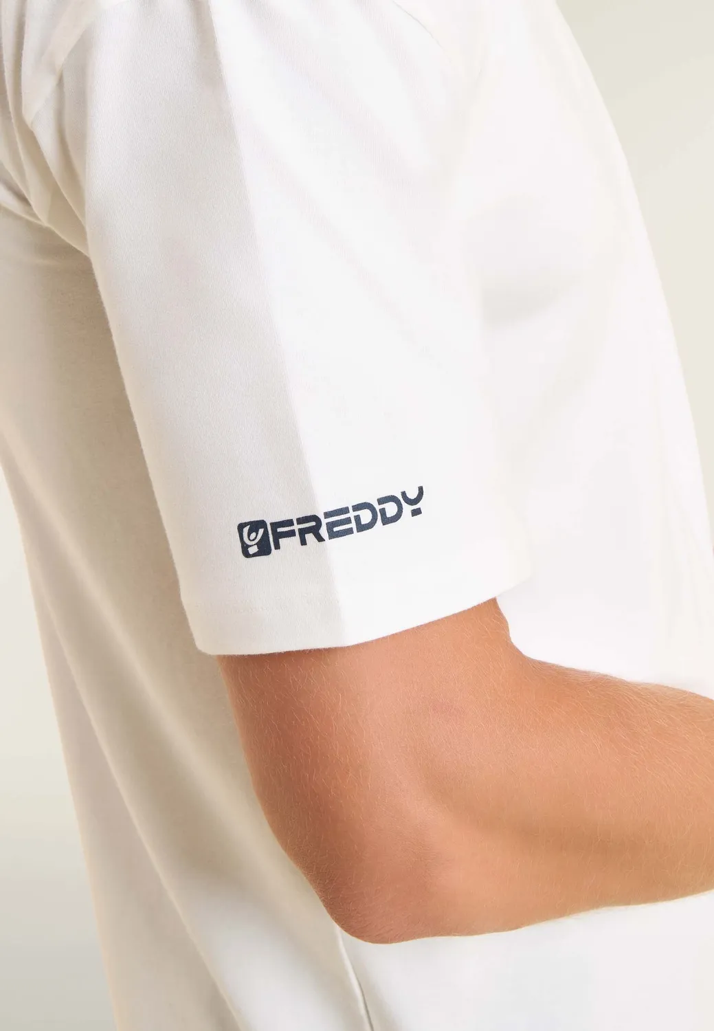 Freddy Herren T-Shirt Regular Turbulence Glanzdruck Baumwolle