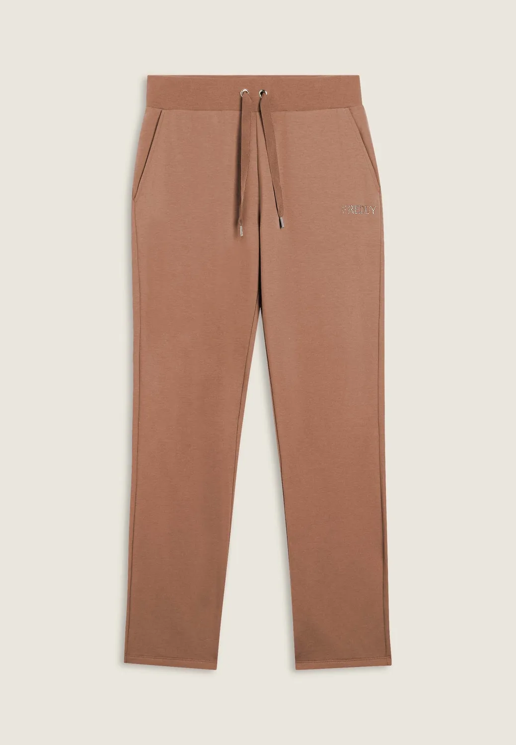 Freddy Jogginghose Damen Schwarz gerades Bein