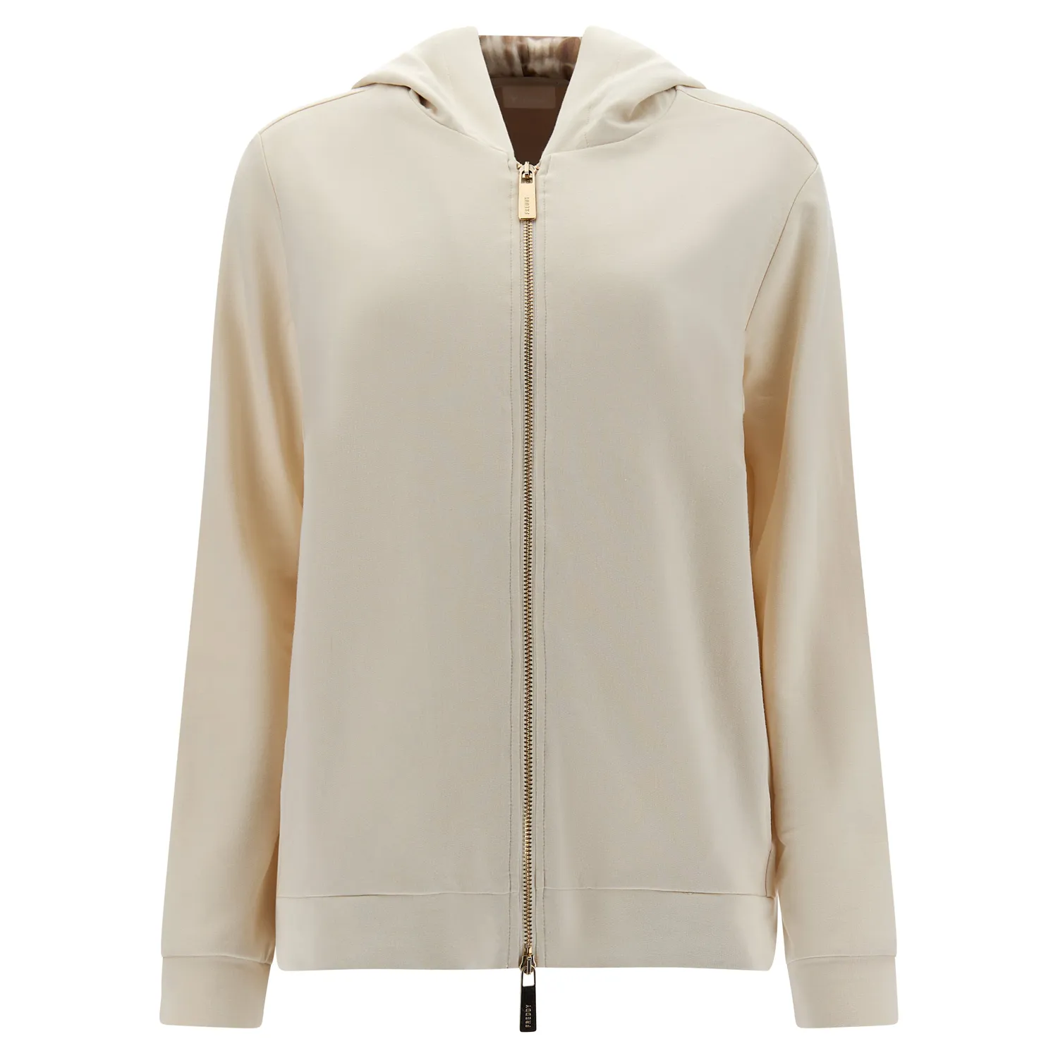 Freddy Comfort Kapuzenjacke French Terry beige Muster
