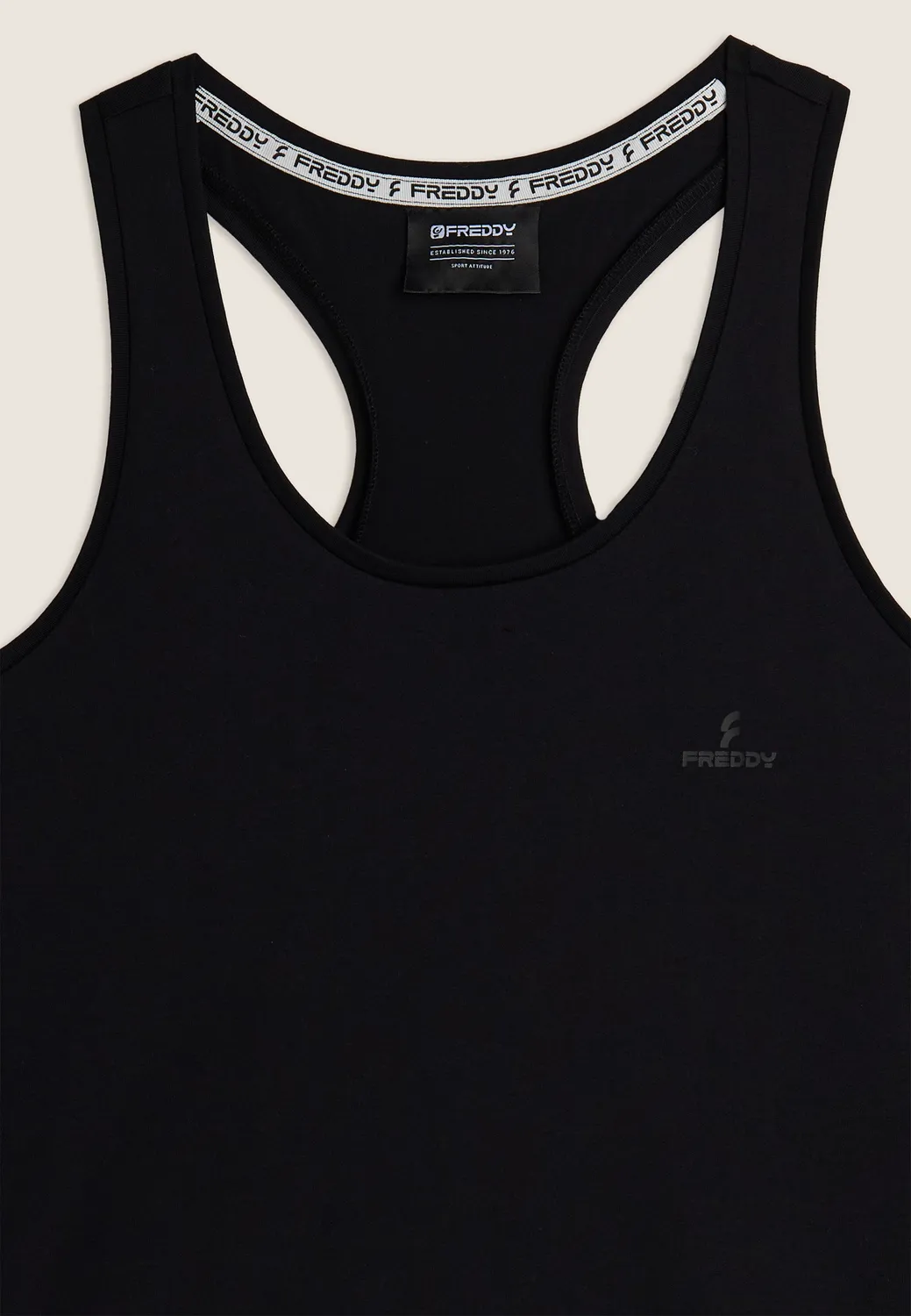 Freddy Baumwoll Sport-Set Top+Shorts Schwarz leicht