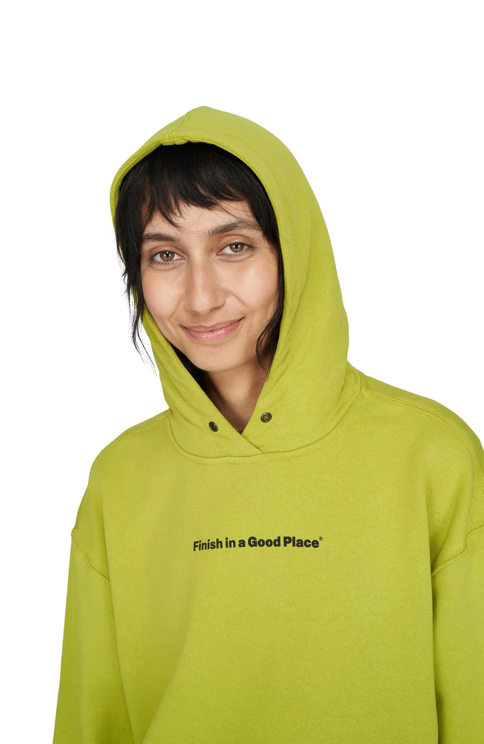 UNNA Slow Motion Hoodie W Golden Green Bio-Baumwolle