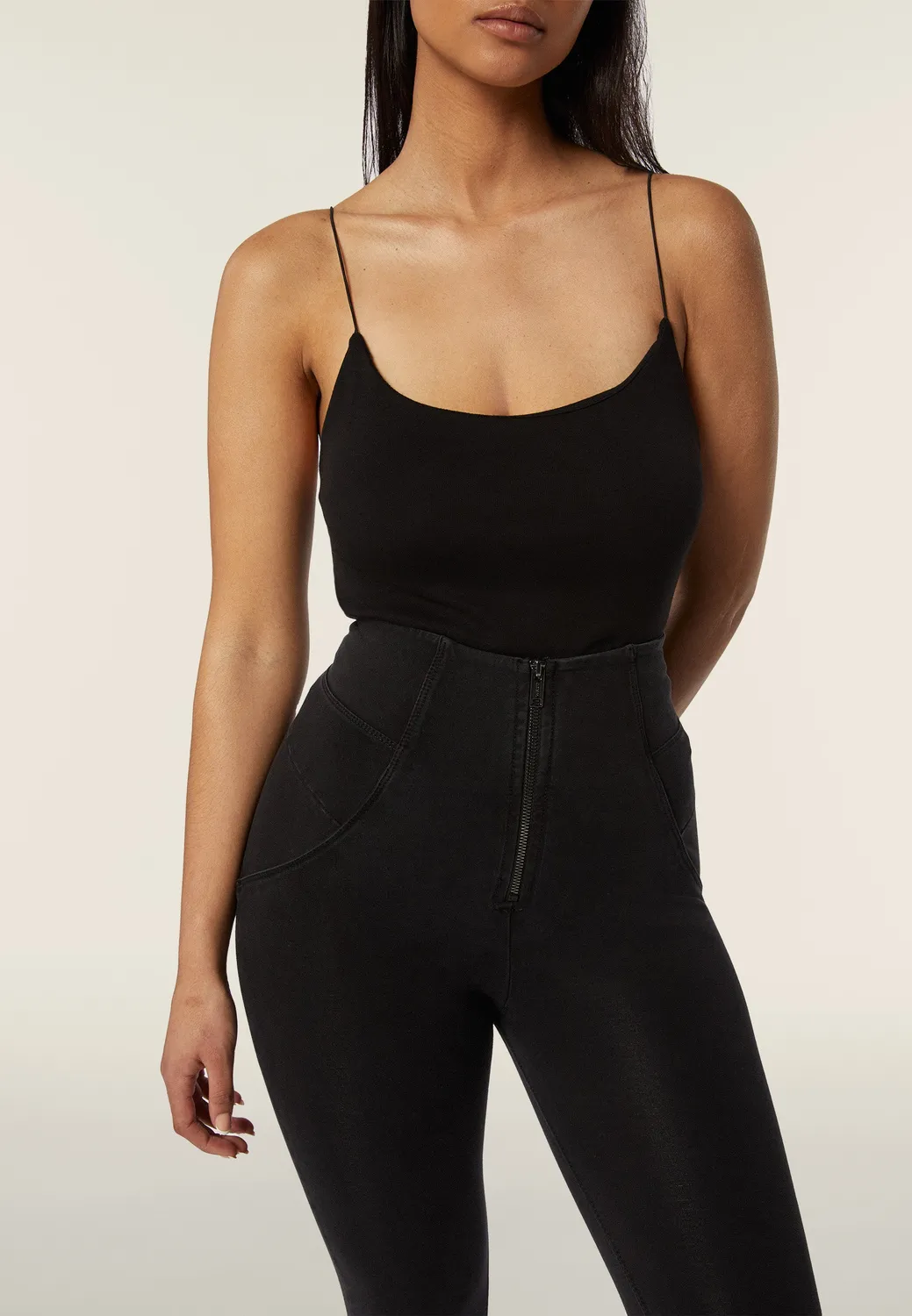 Freddy WR.UP Jeggings 7/8 Dark Jeans-Yellow Seam Push-up