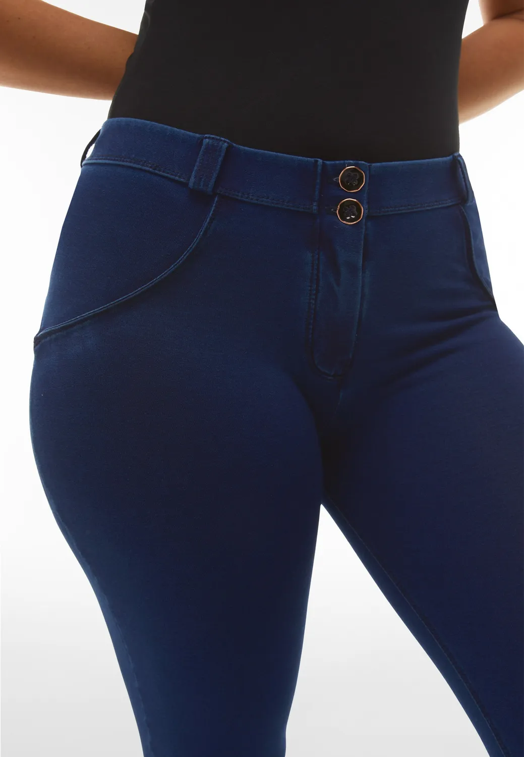 Freddy WR.UP Jeggings Push-up Steigbügel Schwarz Shaping