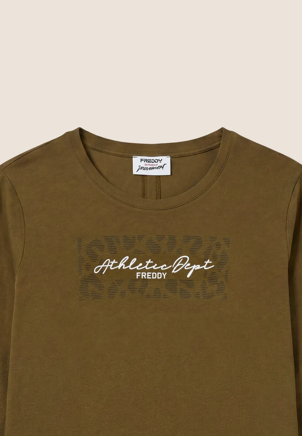 Freddy Langarmshirt Damen Fig mit Schlitz Baumwolle