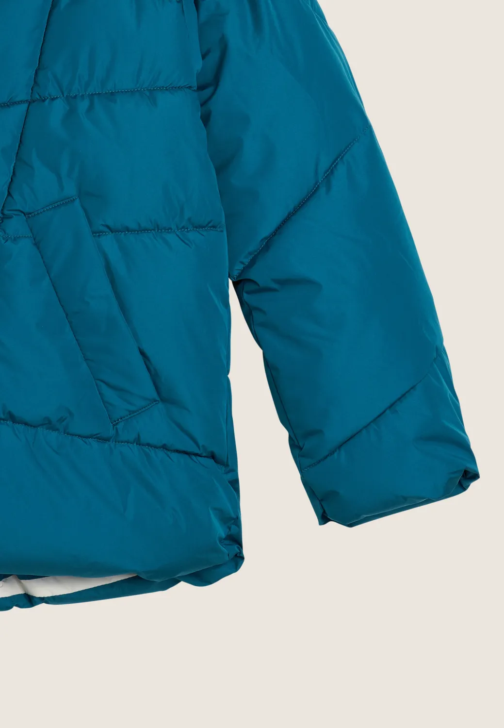 Freddy Double-Face Daunenjacke Schwarz-Weiß Warm